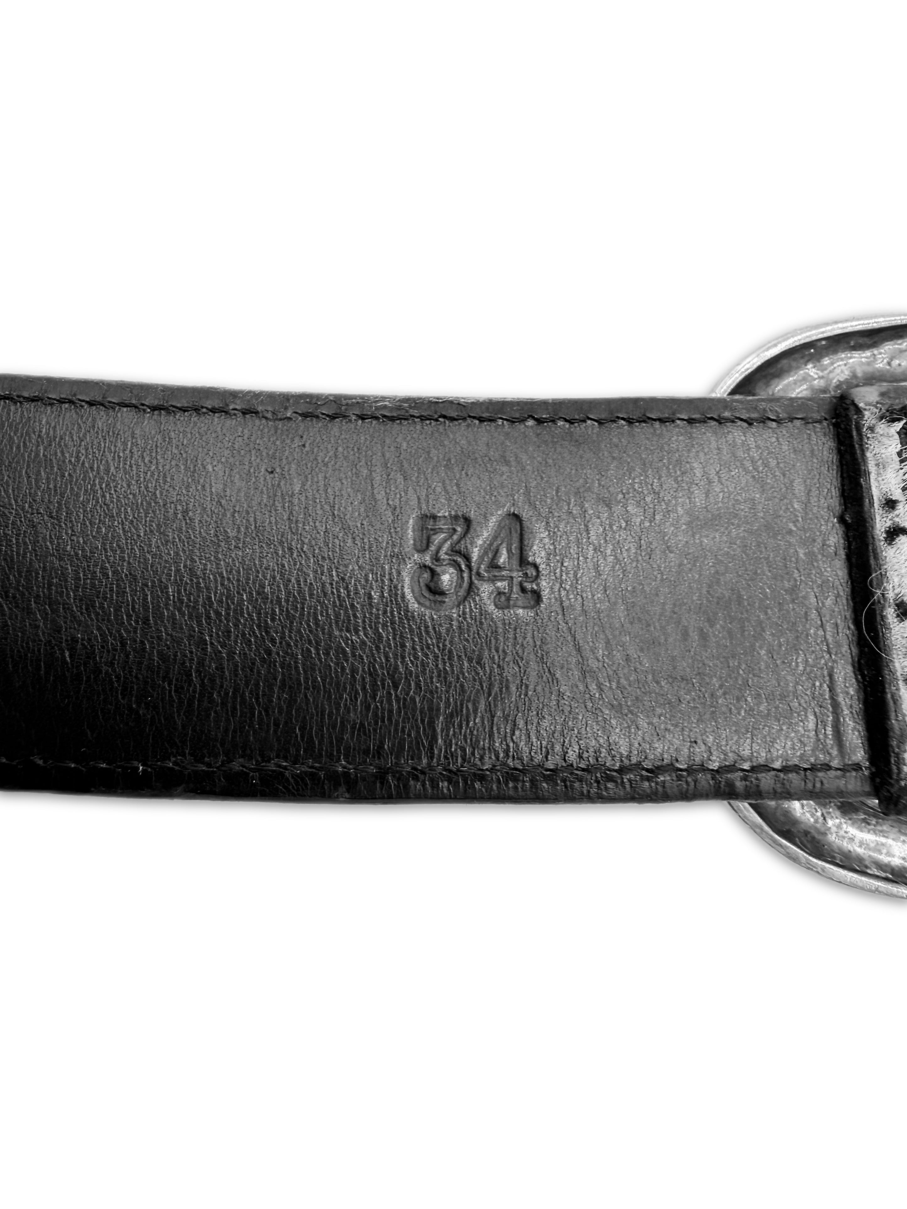 Chrome Hearts Leopard / Cheetah Gunslinger Pony Hair Belt