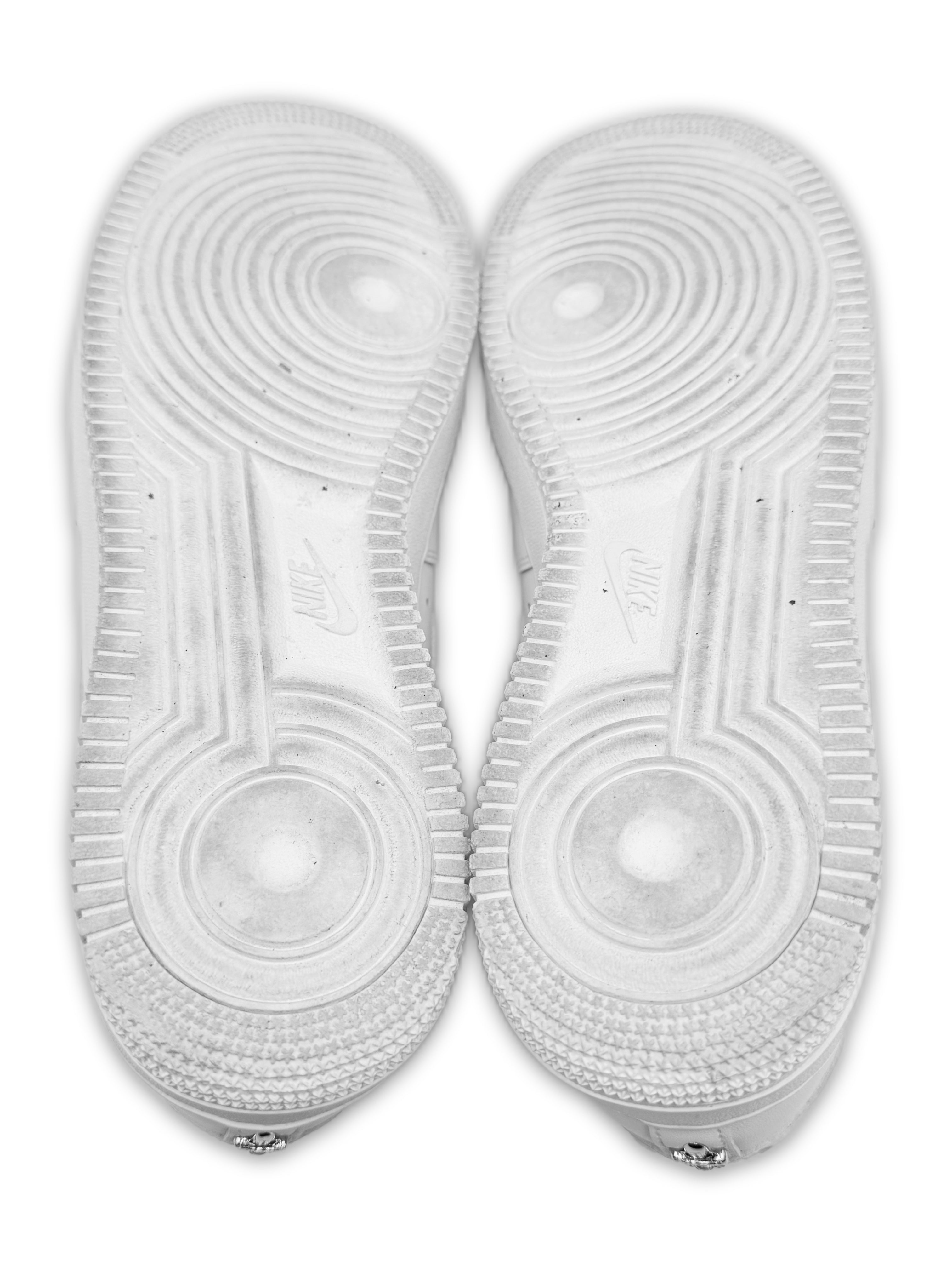 Chrome Hearts x Nike Air Force 1 White .925 Silver Dagger Sneakers