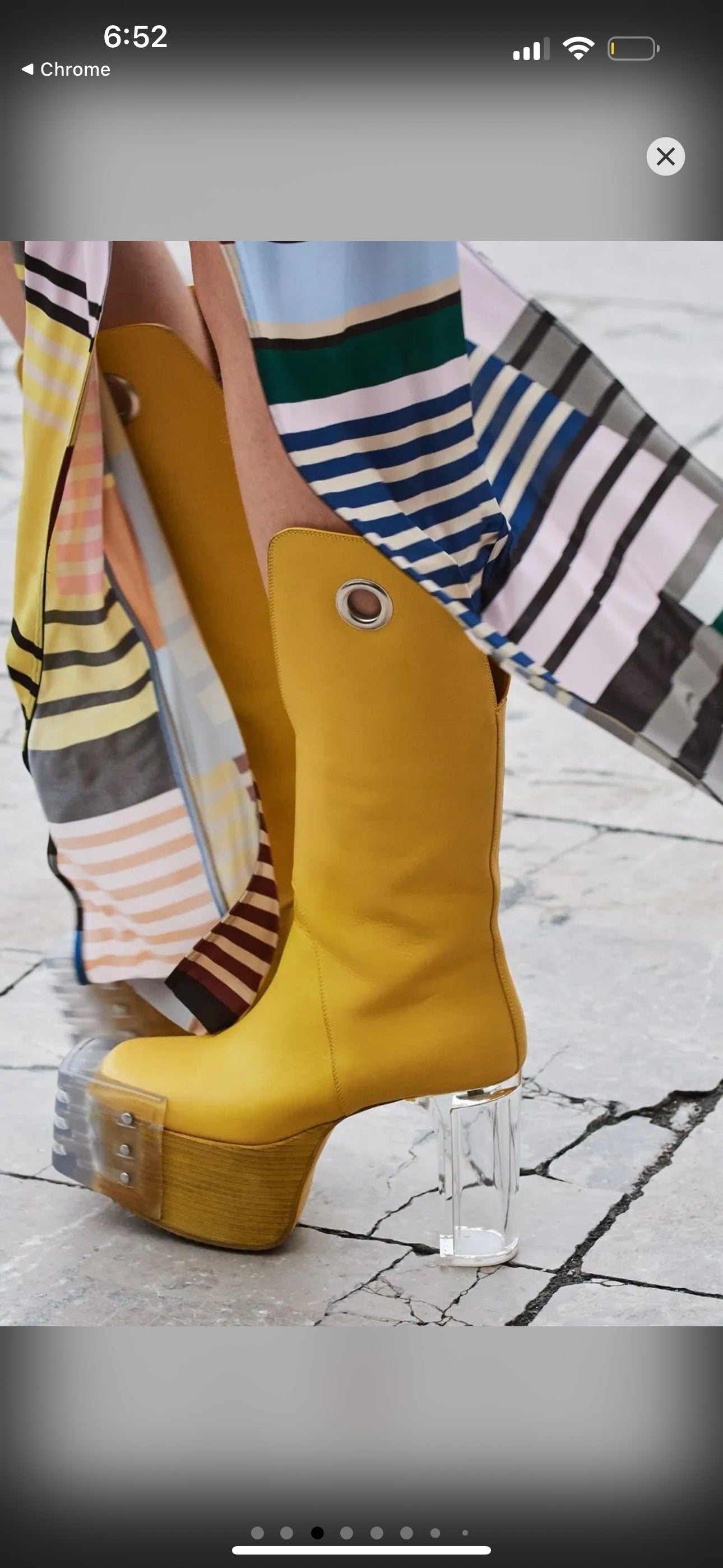 SS20 Rick Owens UNRELEASED SAMPLE 1/4 ‘Banana’ Cowboy Kiss Heels
