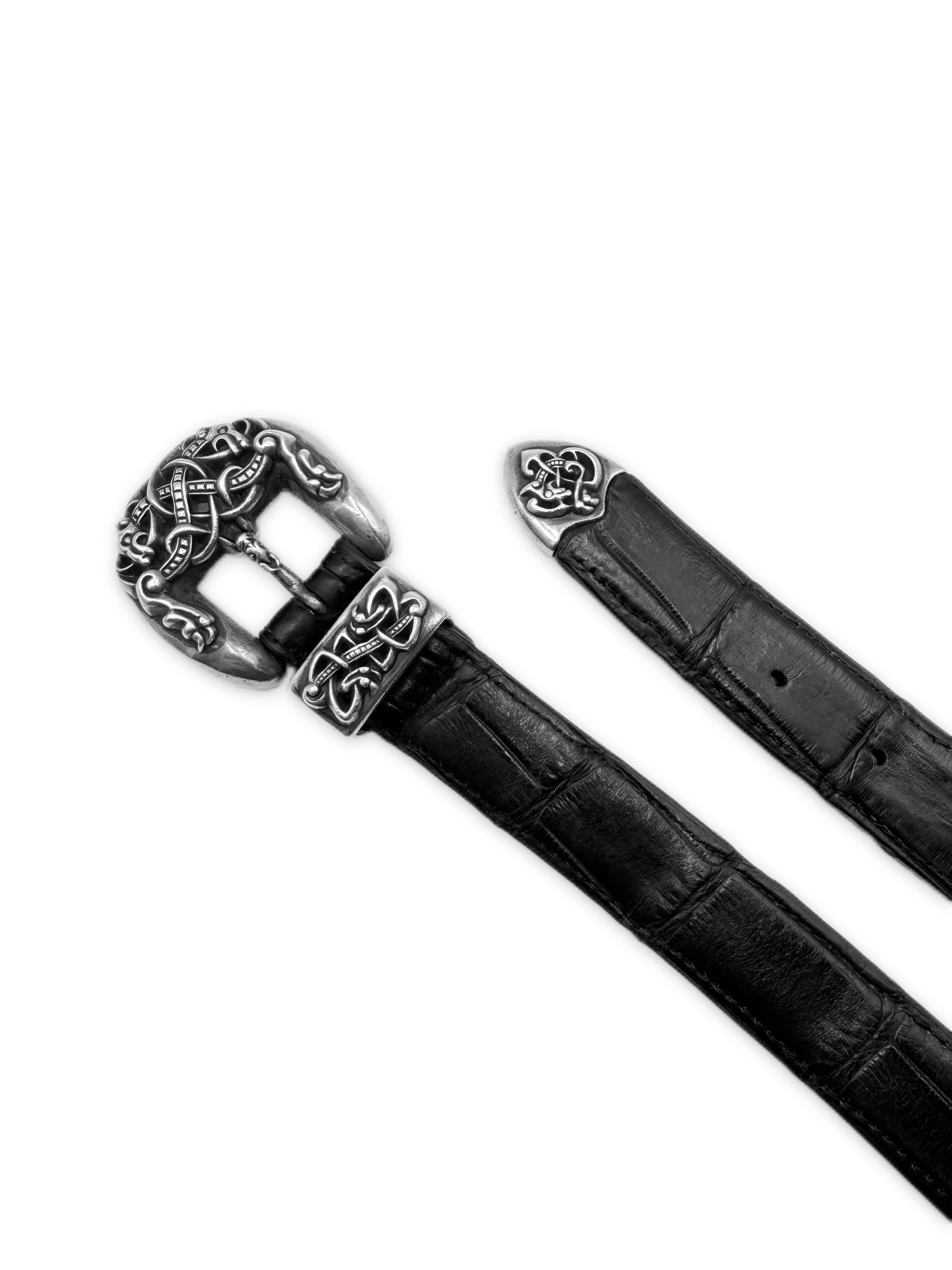 Chrome Hearts Alligator Leather 3 Piece Celtic 1 in Belt