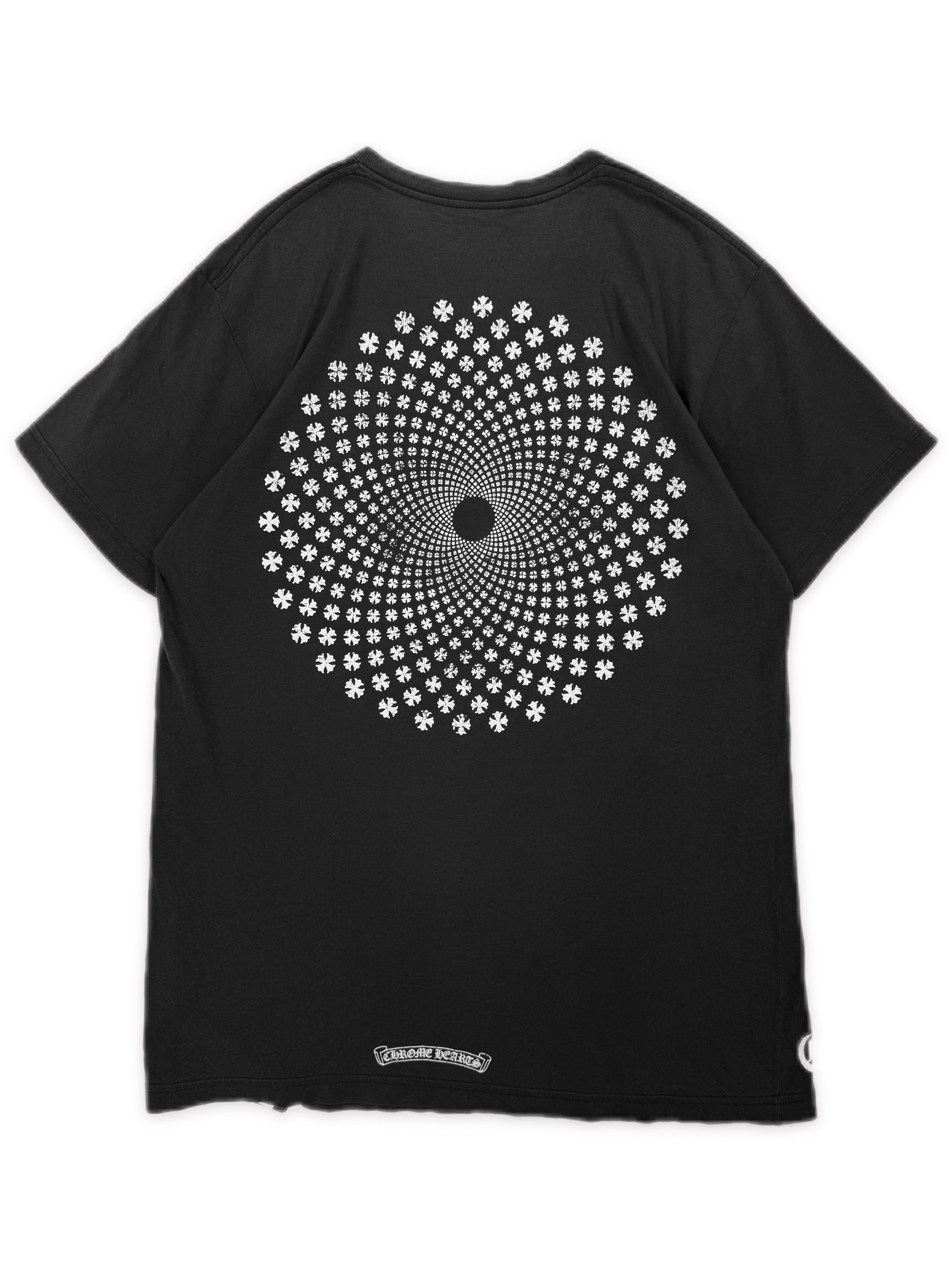 Chrome Hearts Kaleidoscope Plus Logo Faded Black T-Shirt