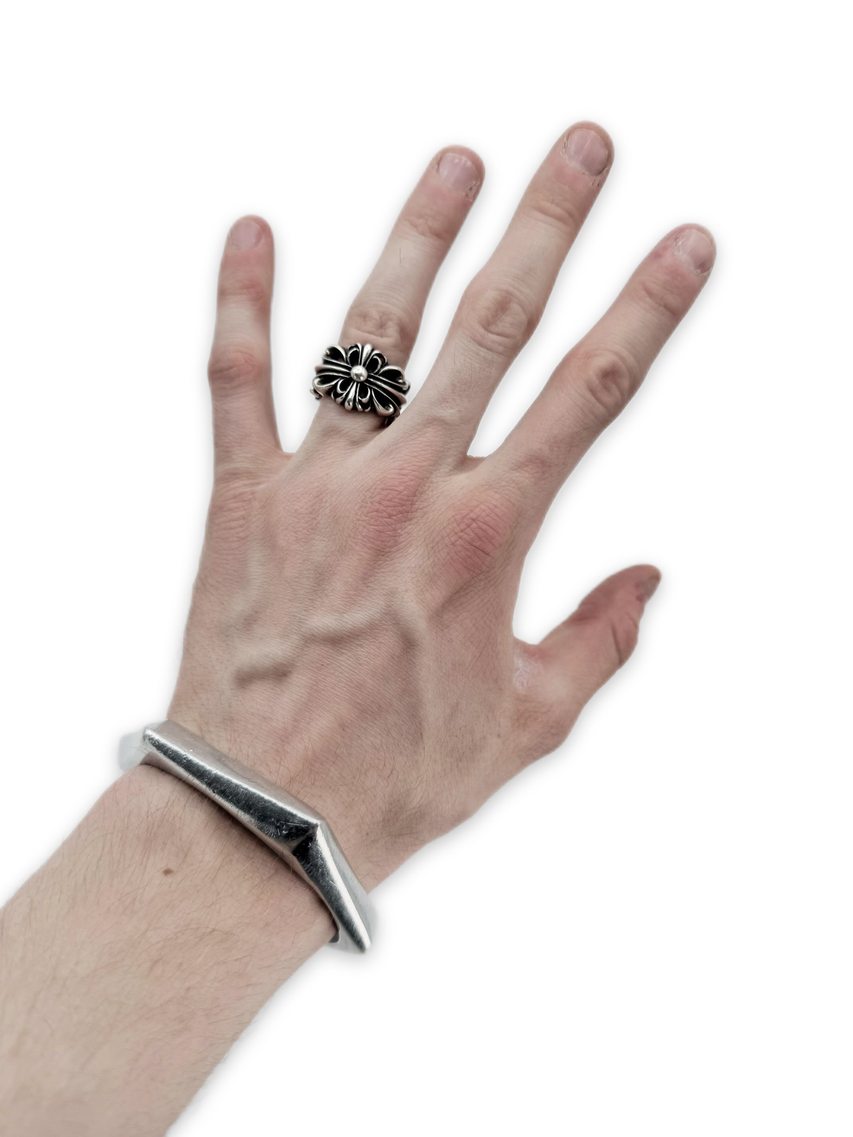 Chrome Hearts ‘Double Floral’ .925 Silver Ring