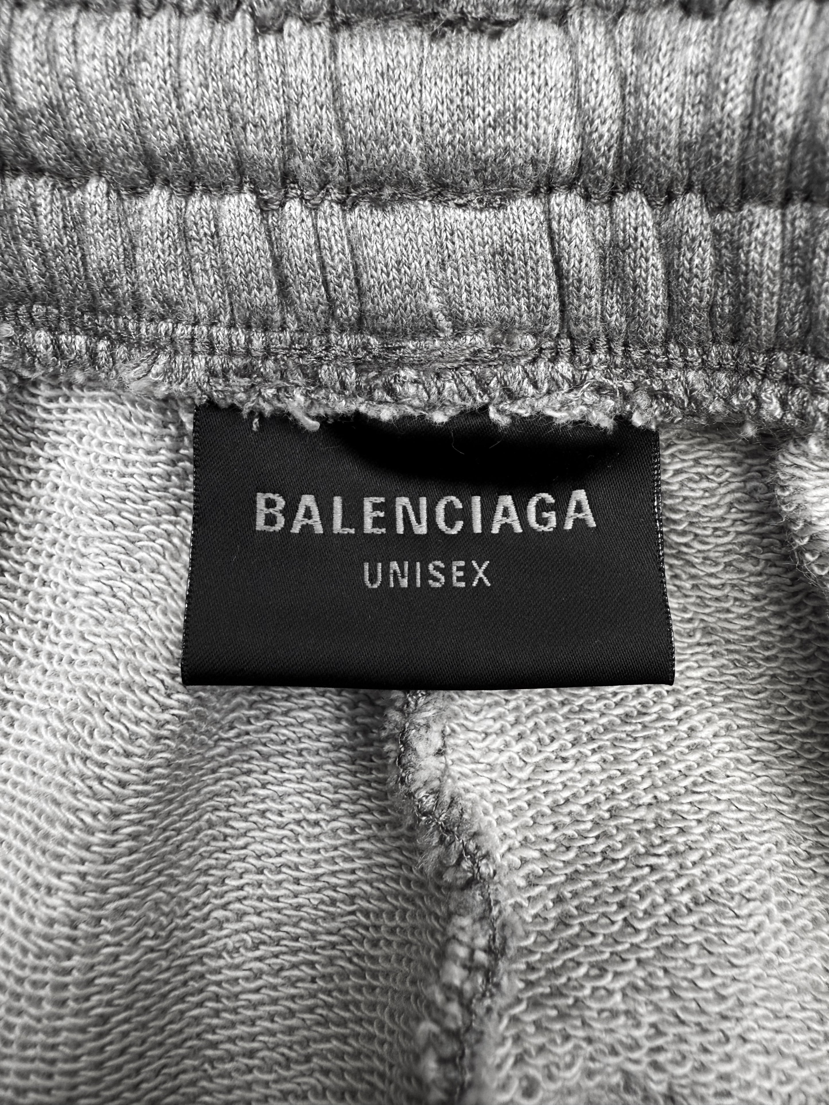 SS23 Balenciaga ‘Mudshow’ Hybrid Light Wash Denim Sweat Pants