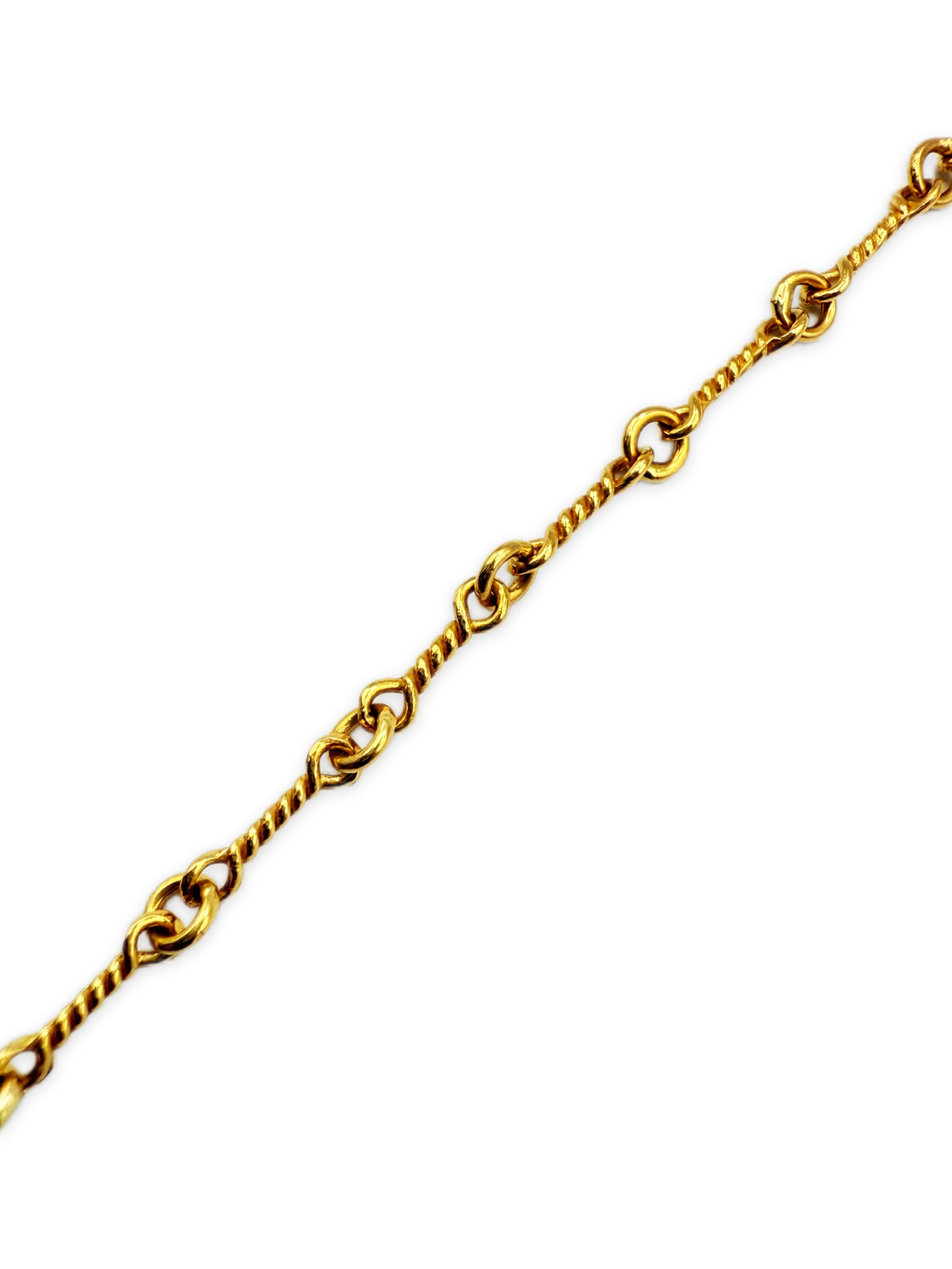 Chrome Hearts 22k Gold ‘Twist’ Chain 22 in Necklace