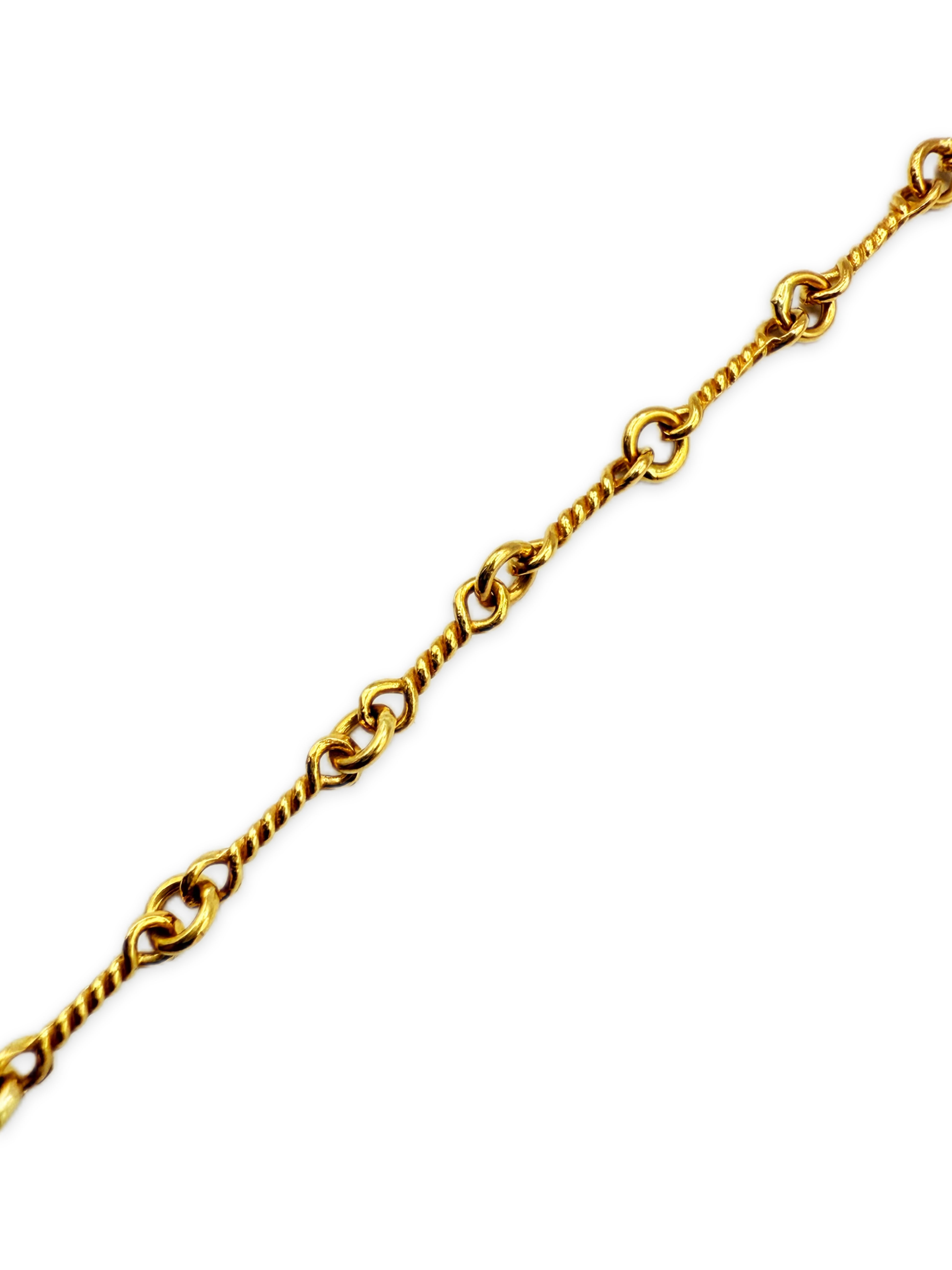 Chrome Hearts 22k Gold ‘Twist’ Chain 22 in Necklace