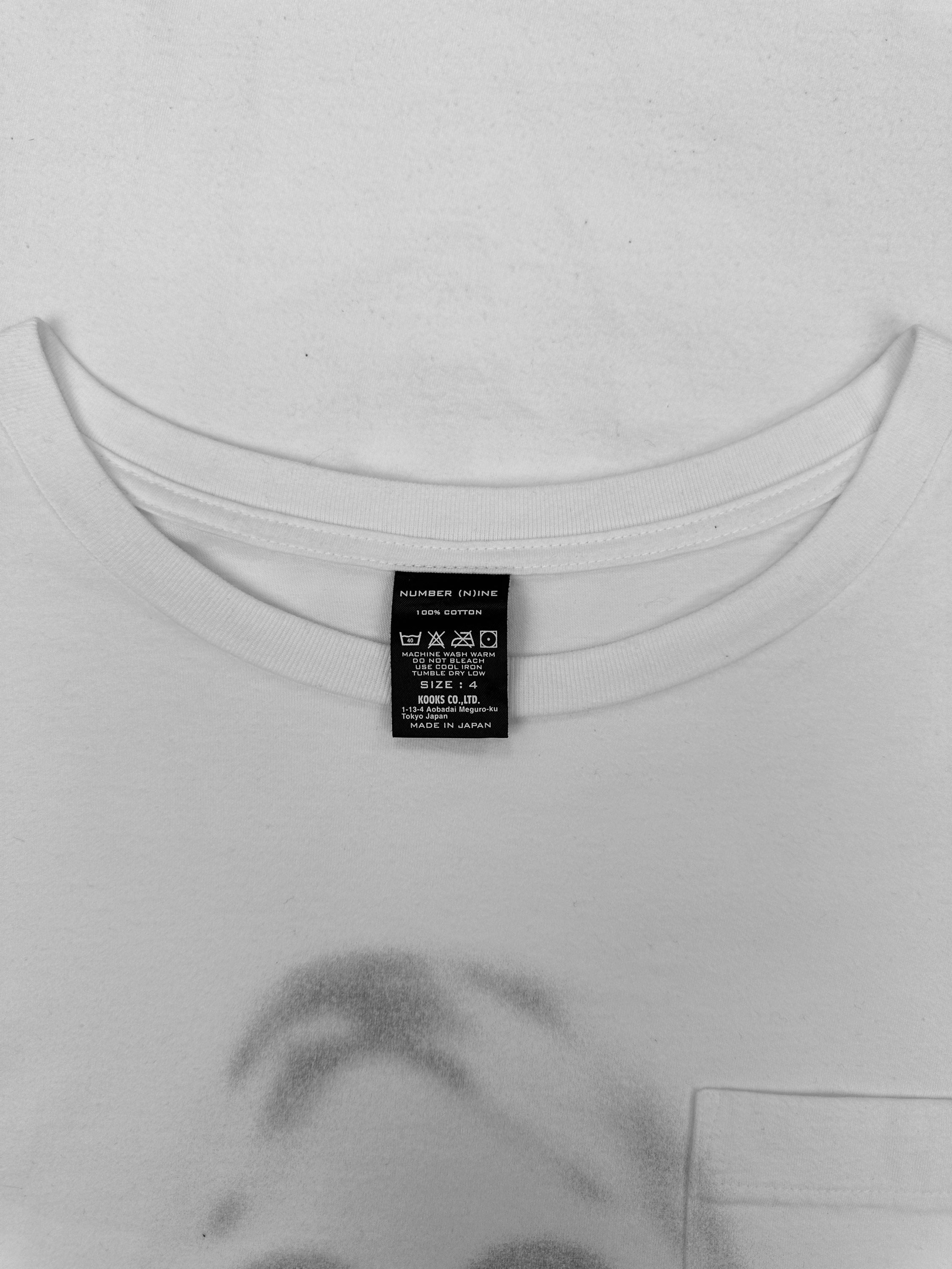 Number (N)ine x Kurt Cobain ‘Oblivion’ White Portrait T-Shirt