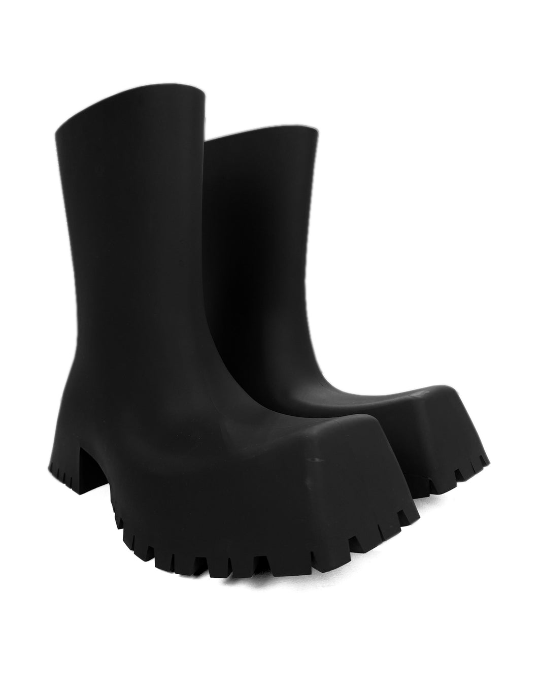 SS22 Balenciaga ‘Trooper’ Black Rubber Oversized Boots