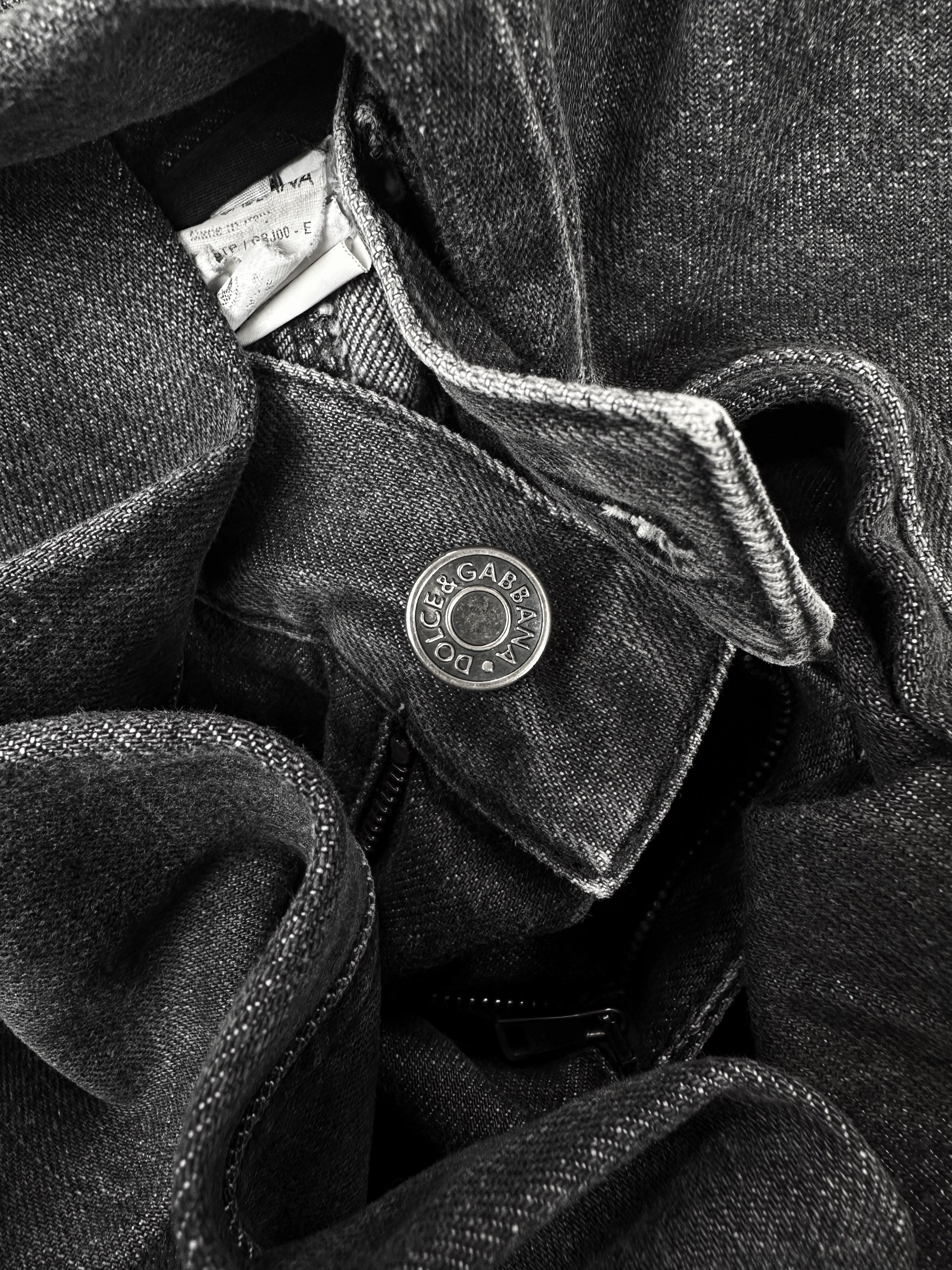 00s Dolce &amp; Gabbana Distressed Dark Wash Bootcut Denim