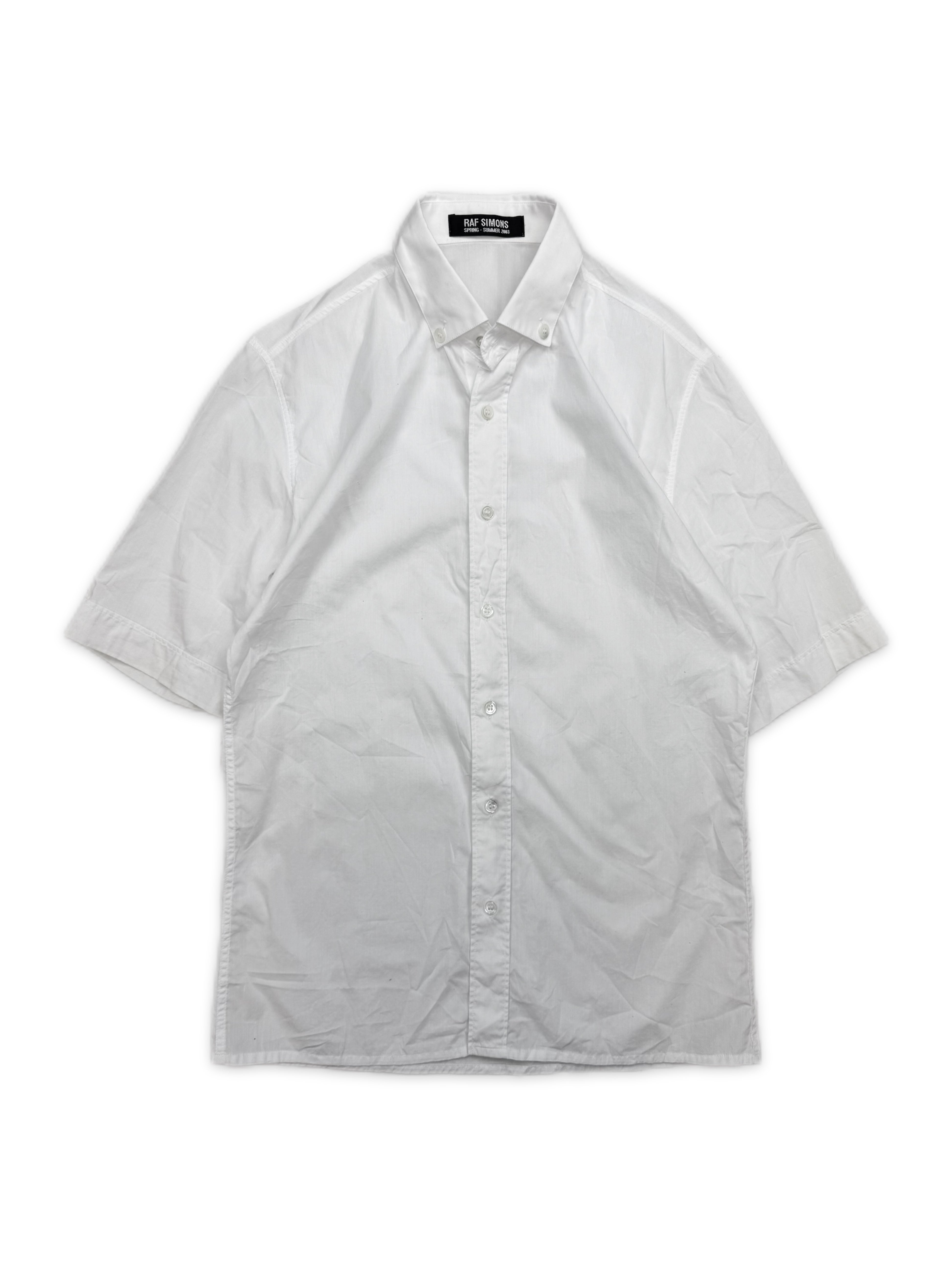 SS03 Raf Simons ‘Consumed’ White Button Up Collared Shirt