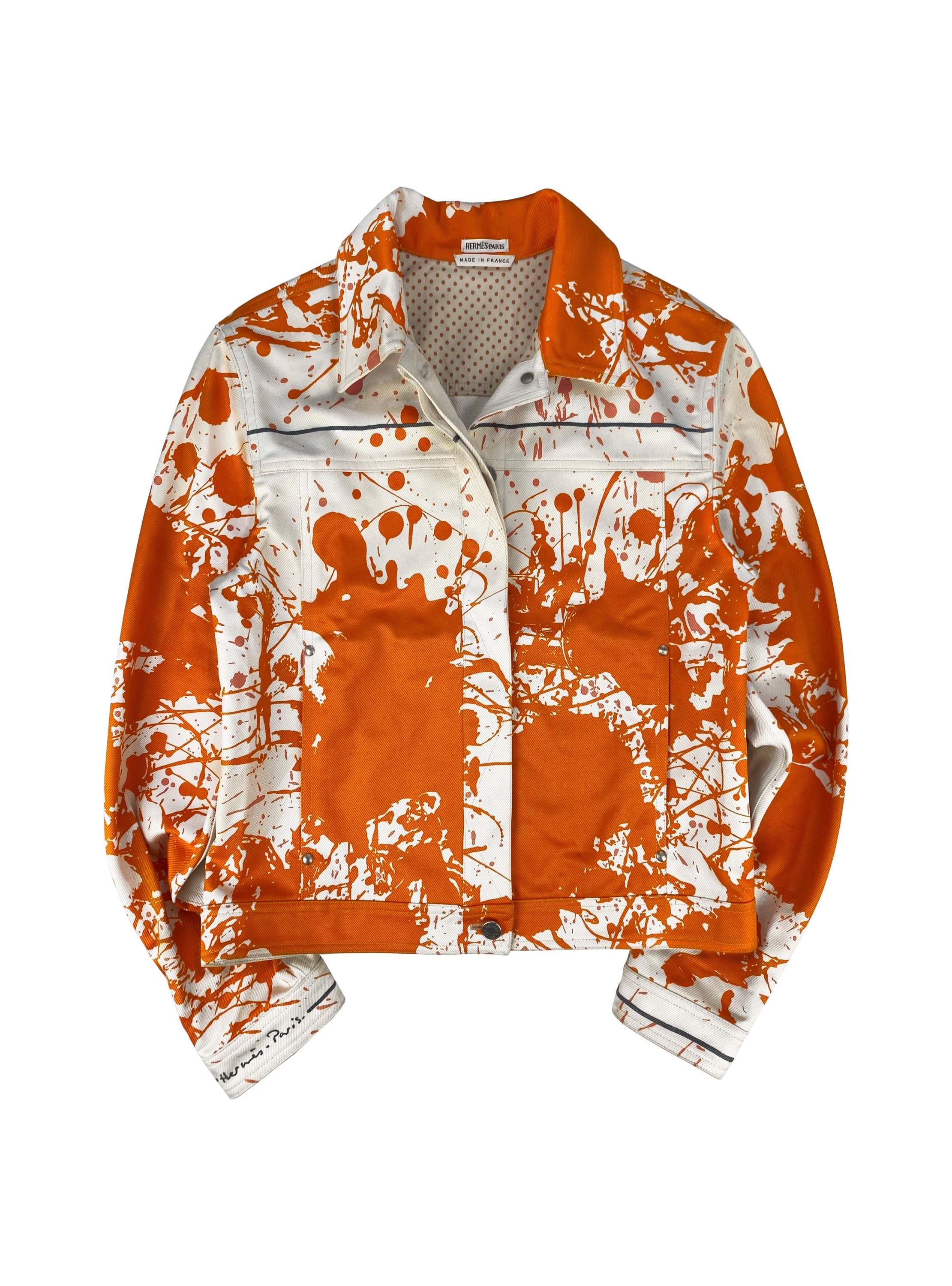 SS04 Hermès by Martin Margiela ‘Cheval Surprise’ Splatter Denim Jacket