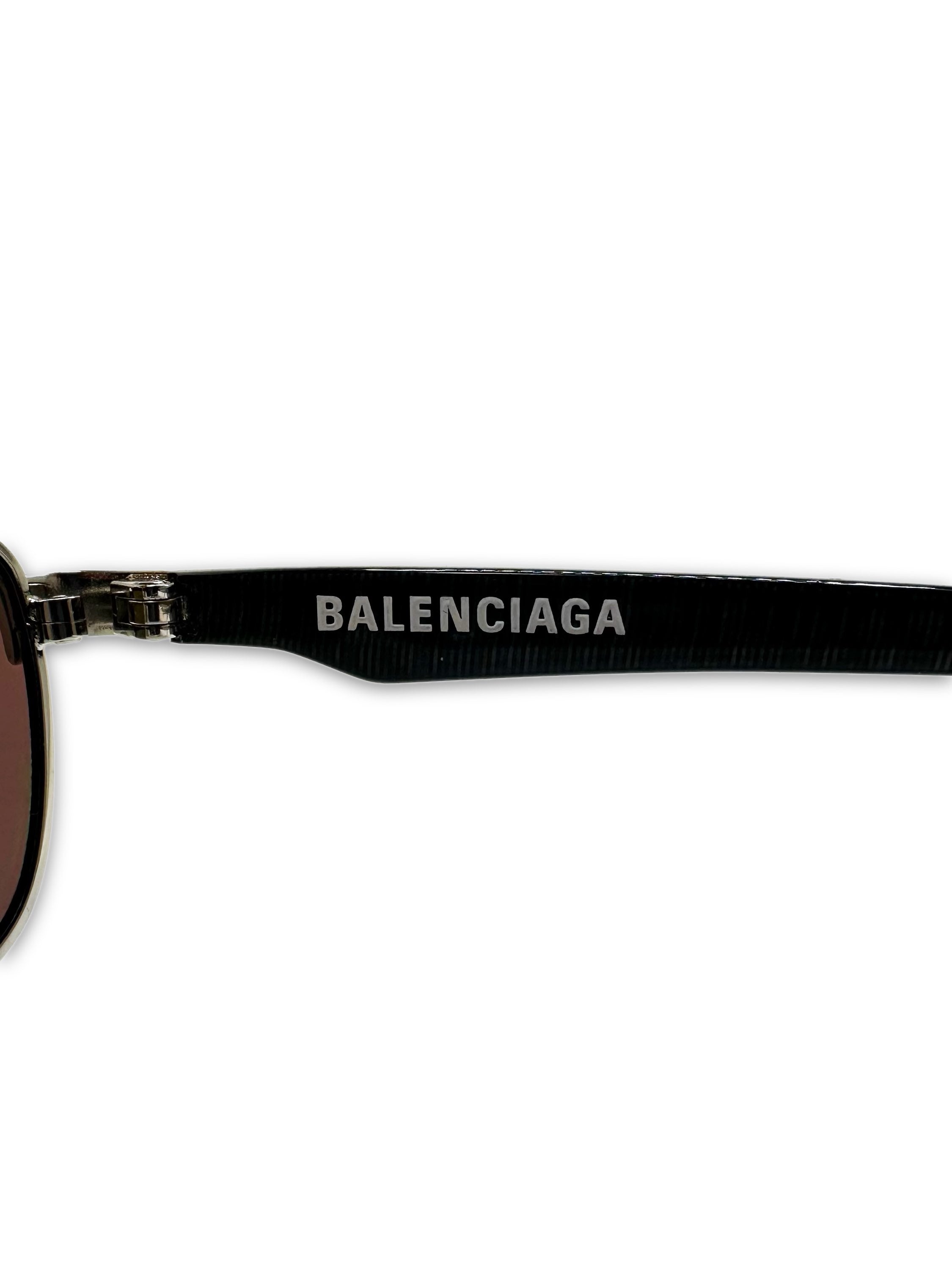 2019 Balenciaga ‘Iridescent’ Aviator Frame Gradient Sunglasses