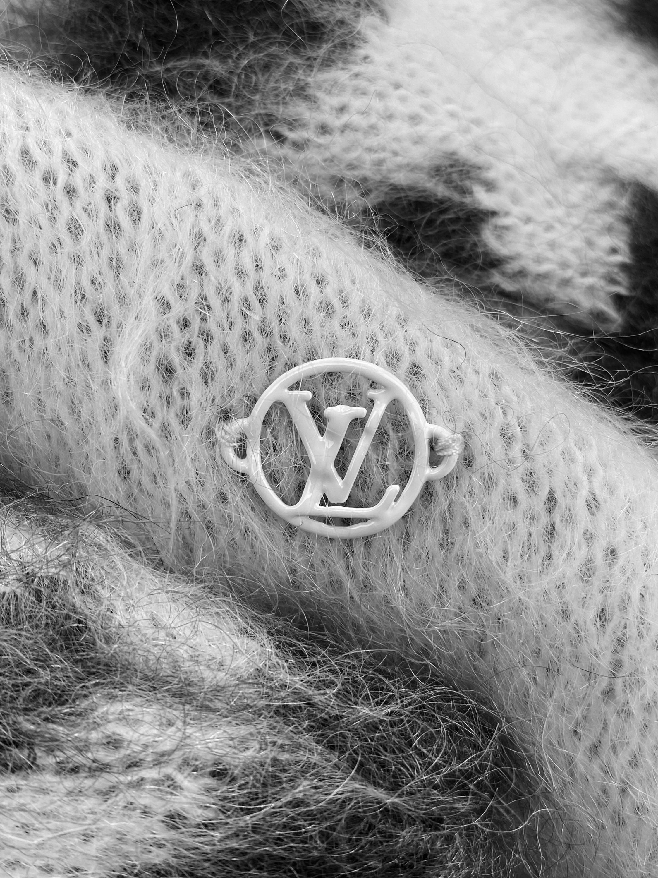 FW19 Louis Vuitton by Virgil Abloh Mohair Flag Knitted Sweater