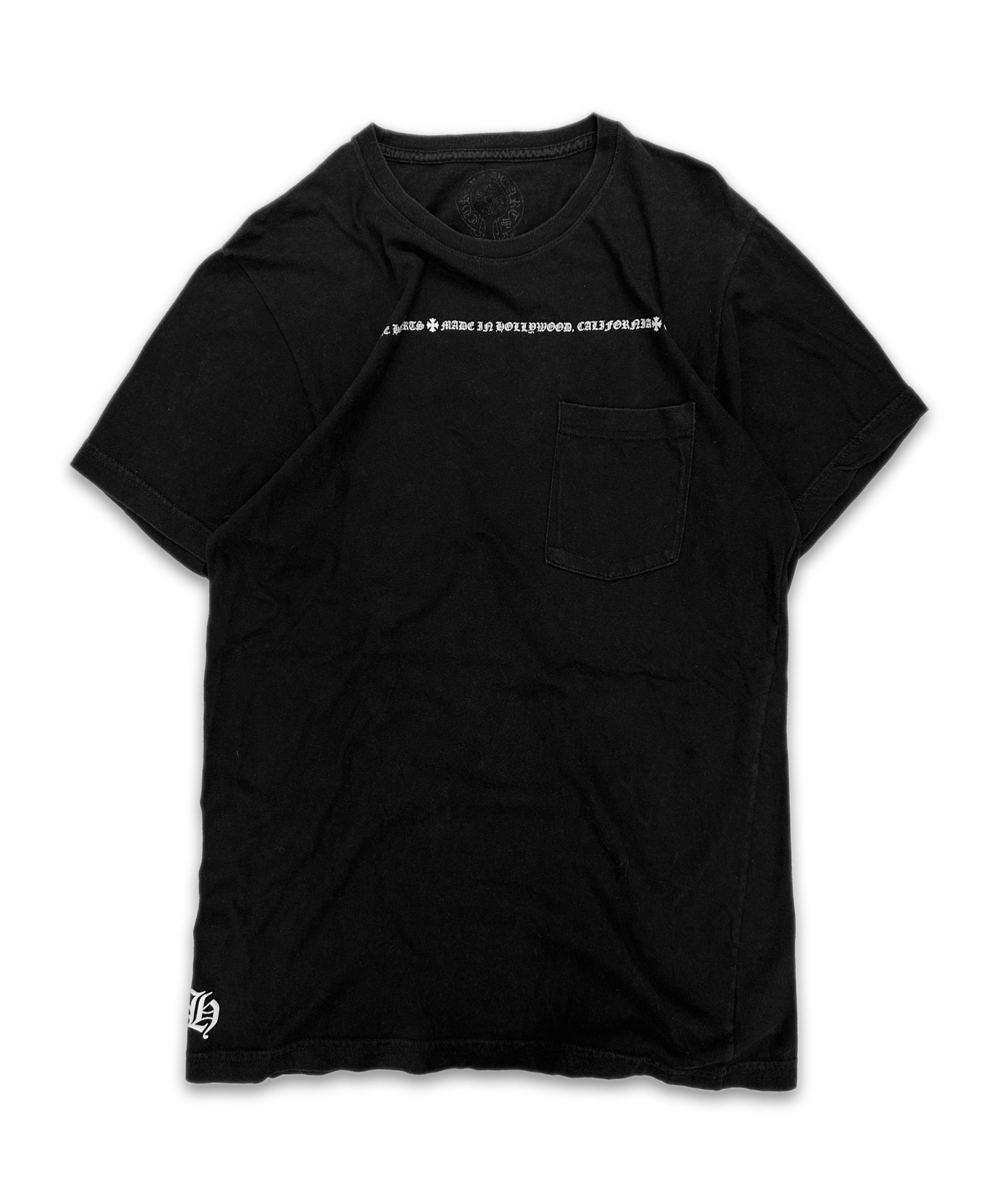 00s Chrome Hearts ‘CH’ Monogram Black Chest Pocket T-Shirt