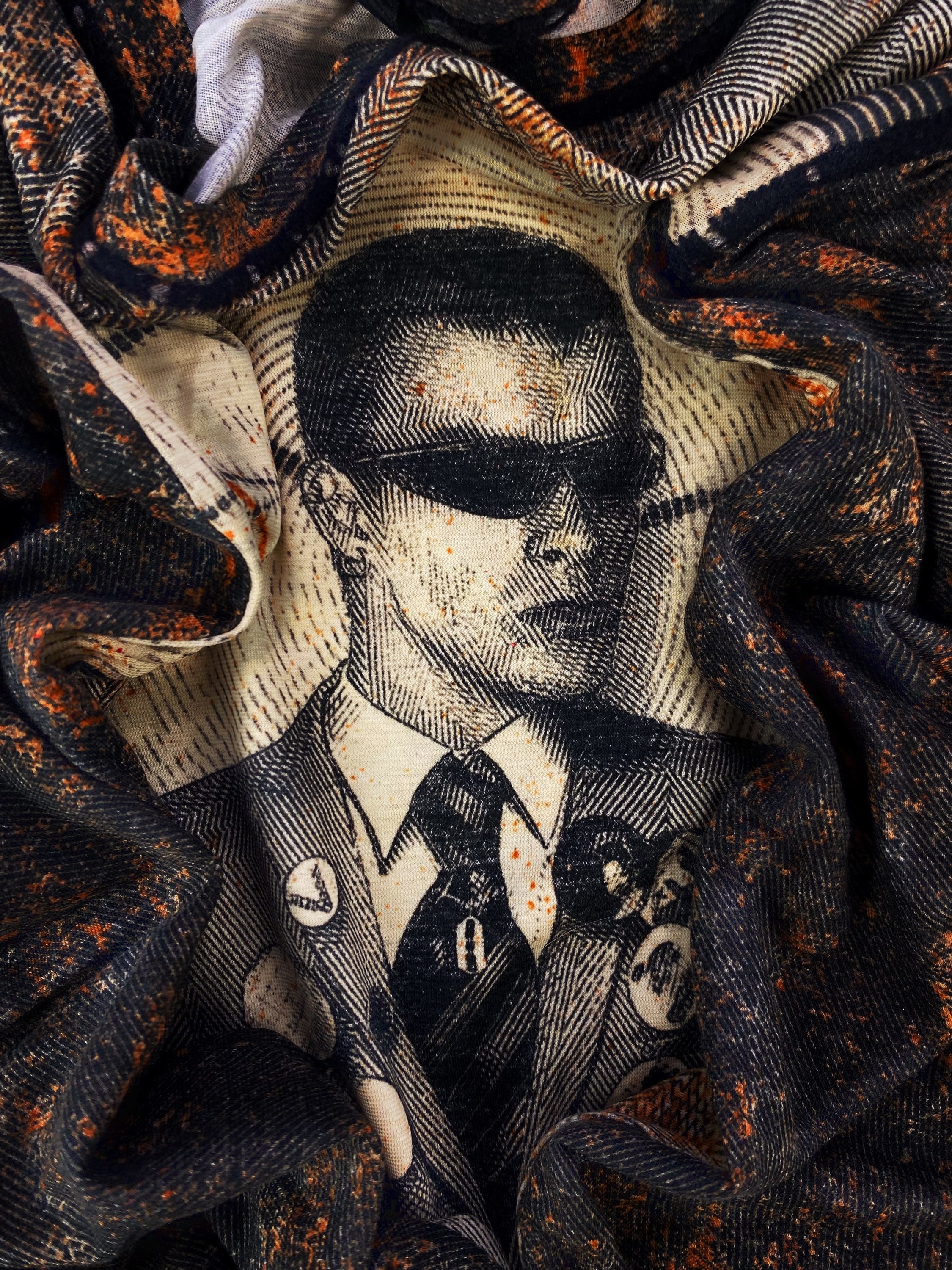 AW03 Jean Paul Gaultier ‘Clockwork’ Full Print Mesh Longsleeve