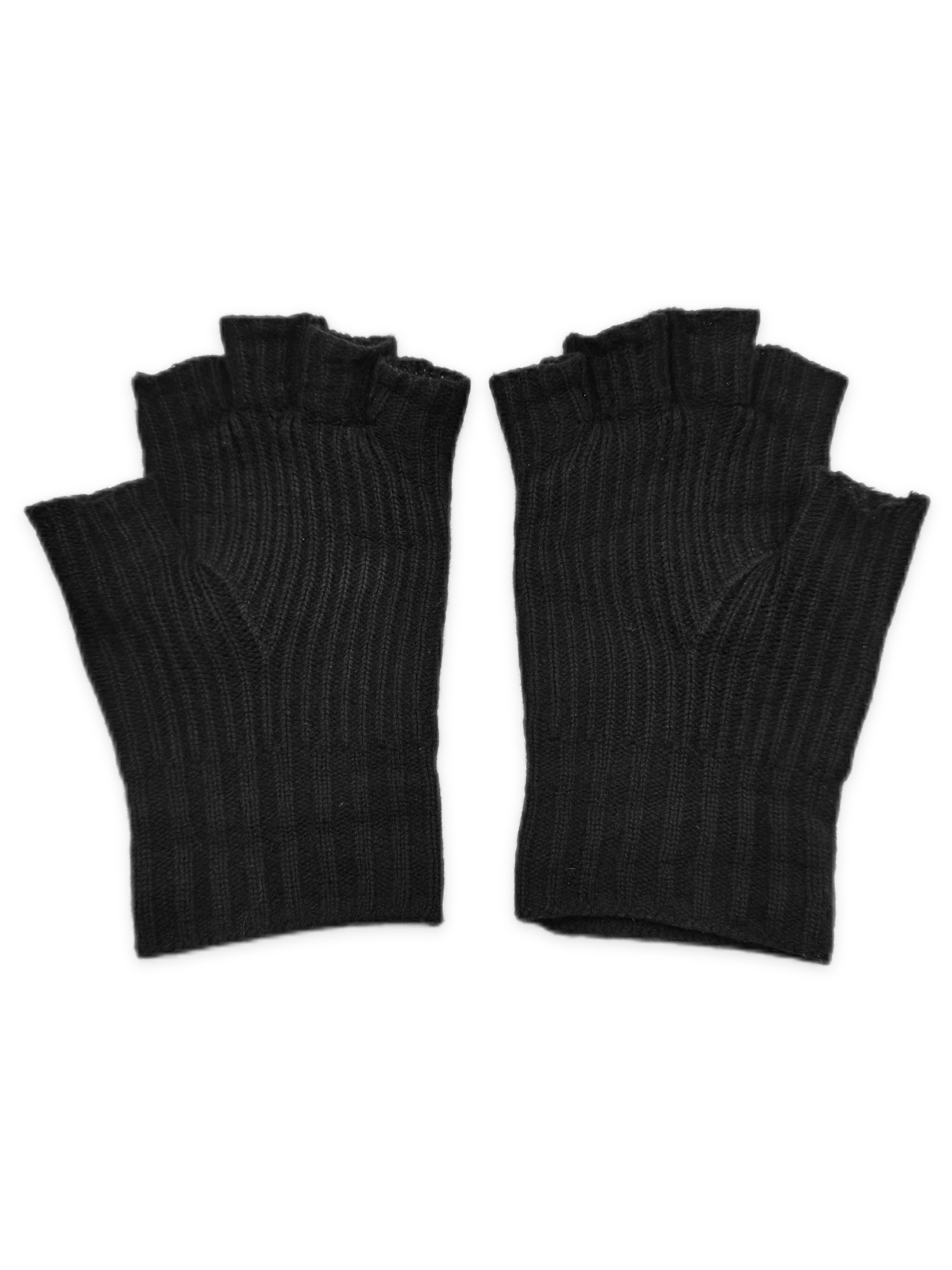 Chrome Hearts Leather Plus Patch Sticky Fingerless Gloves