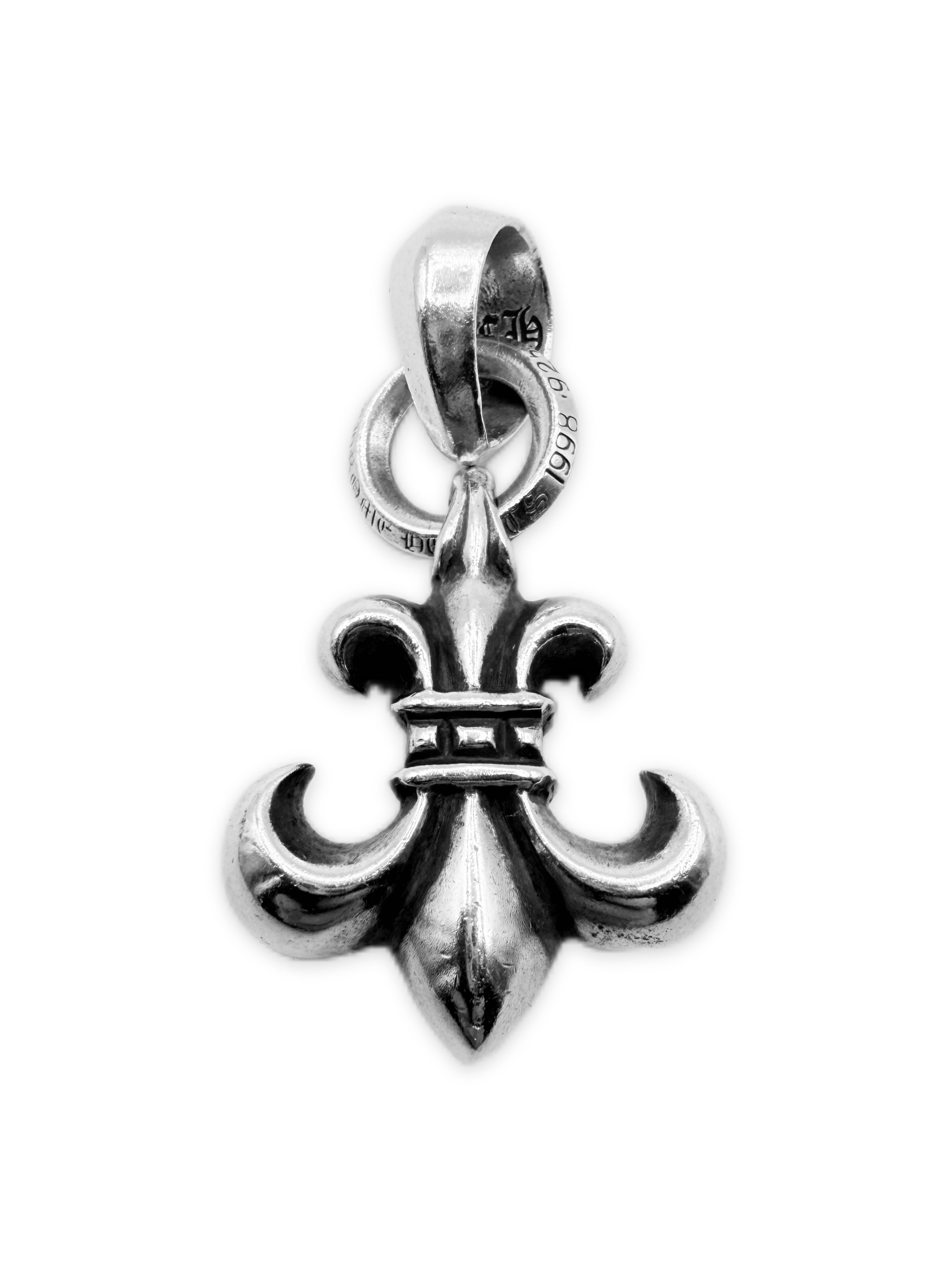 Chrome Hearts Fleur de Lis .925 Silver Double Bail Pendant