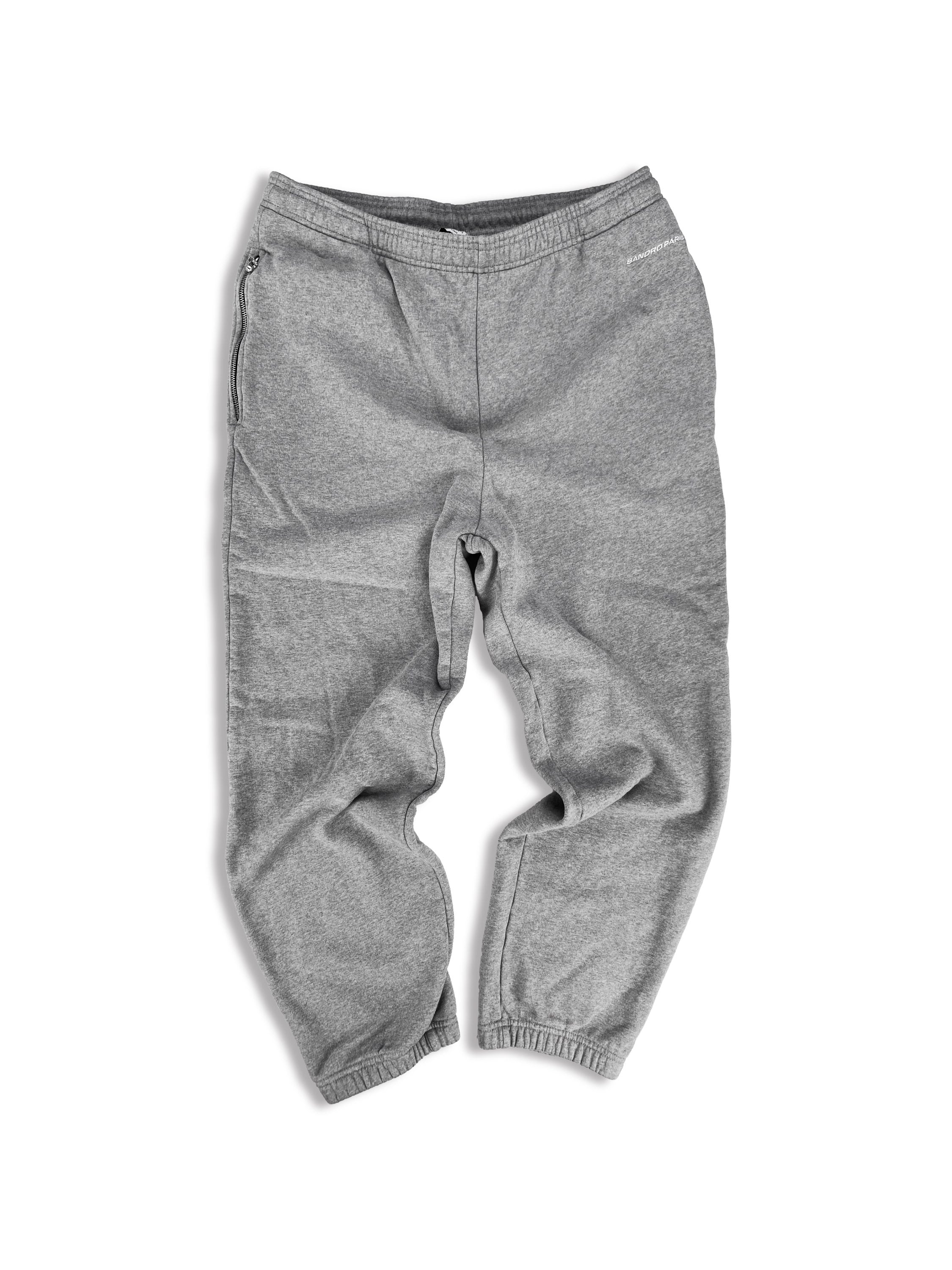 Sandro Paris Heavy Weight Embroidered Logo Grey Sweat Pants