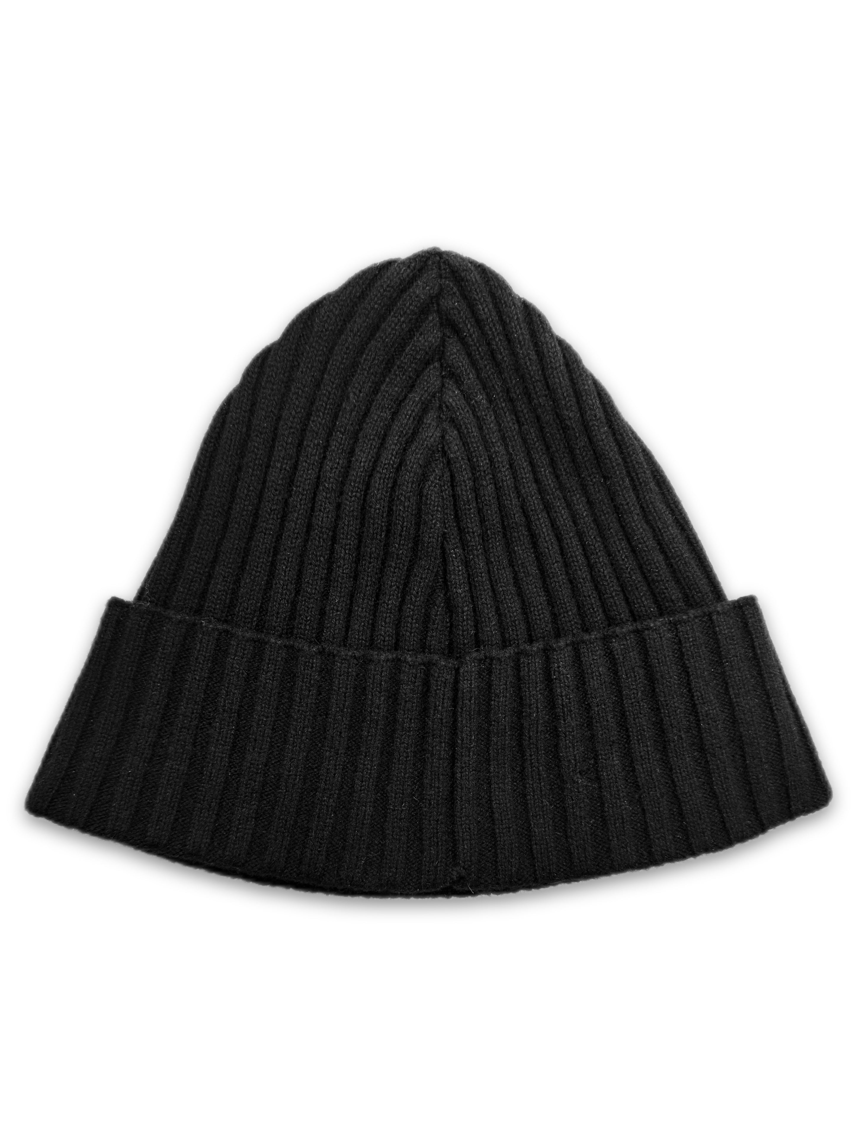 Chrome Hearts Plus Cross Leather Patch Cashmere Knit Beanie