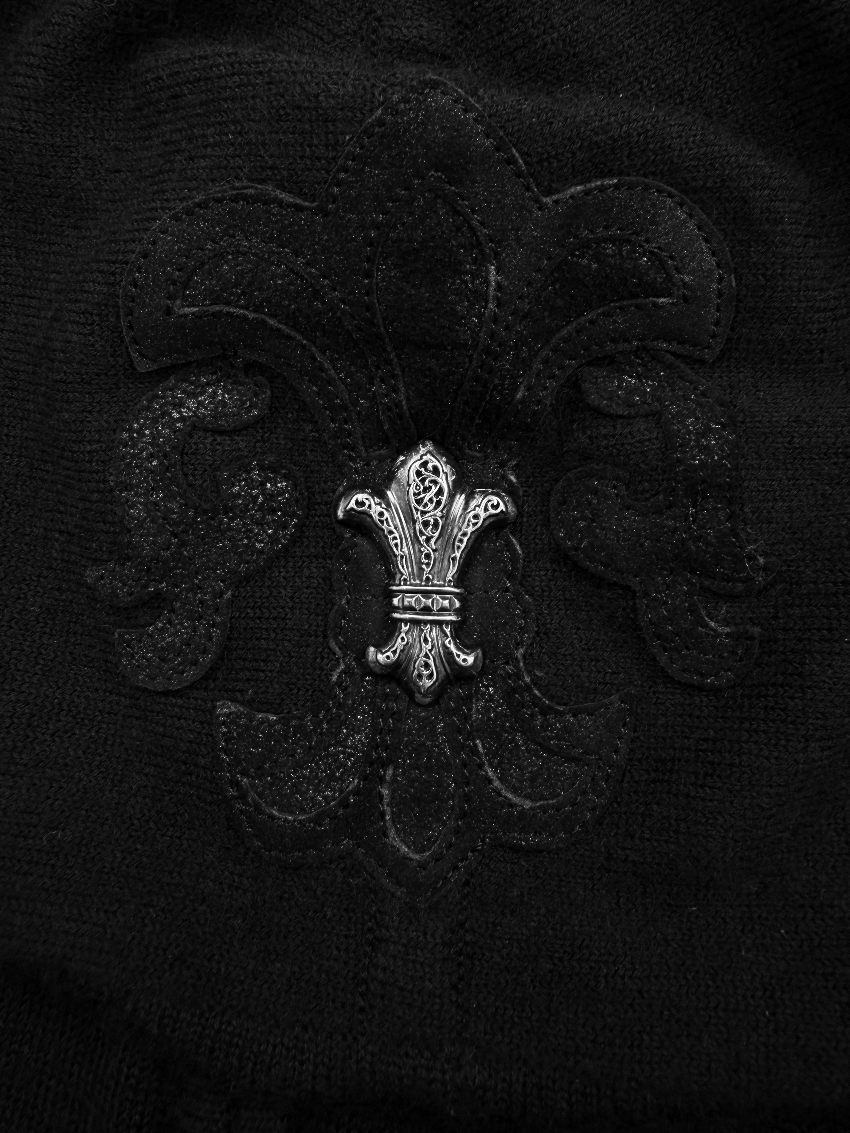 Chrome Hearts Flooded Patch Cashmere Dagger Zip-up Hoodie
