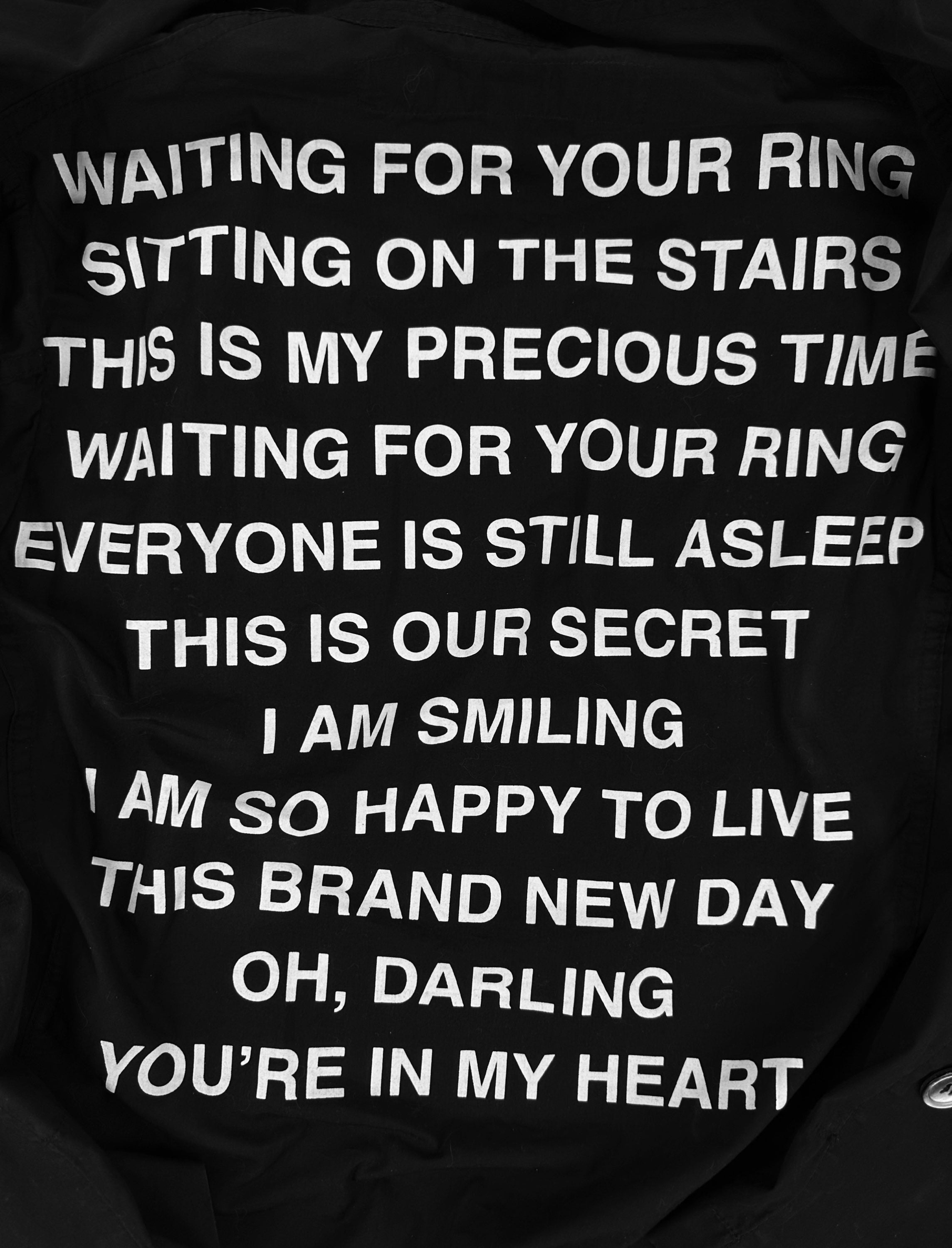 SS02 Junya Watanabe ‘Oh, Darling’ Black Poem Peacoat Jacket