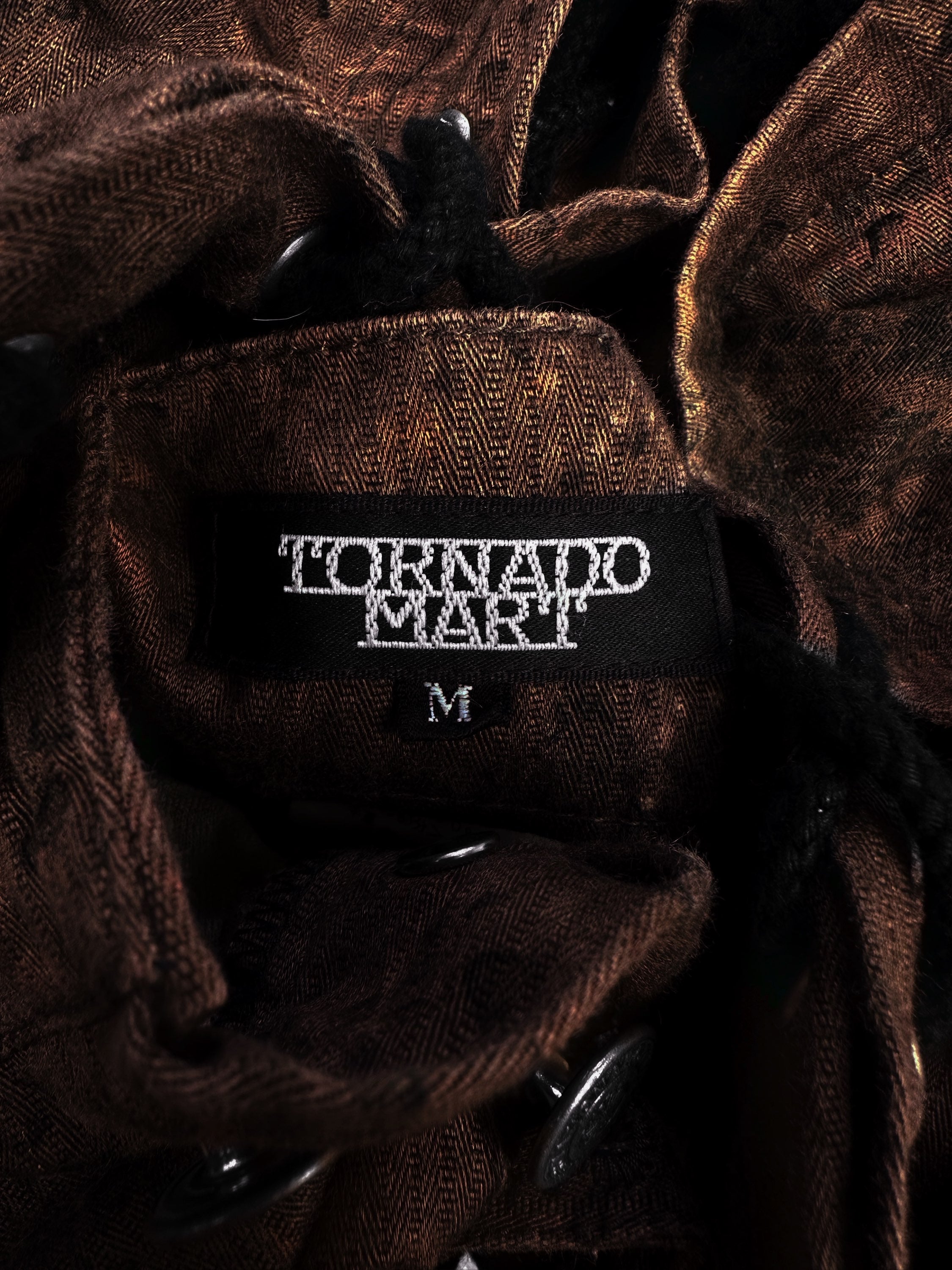 00s Tornado Mart ‘Snakeskin’ Woven Laced Flare Cut Denim