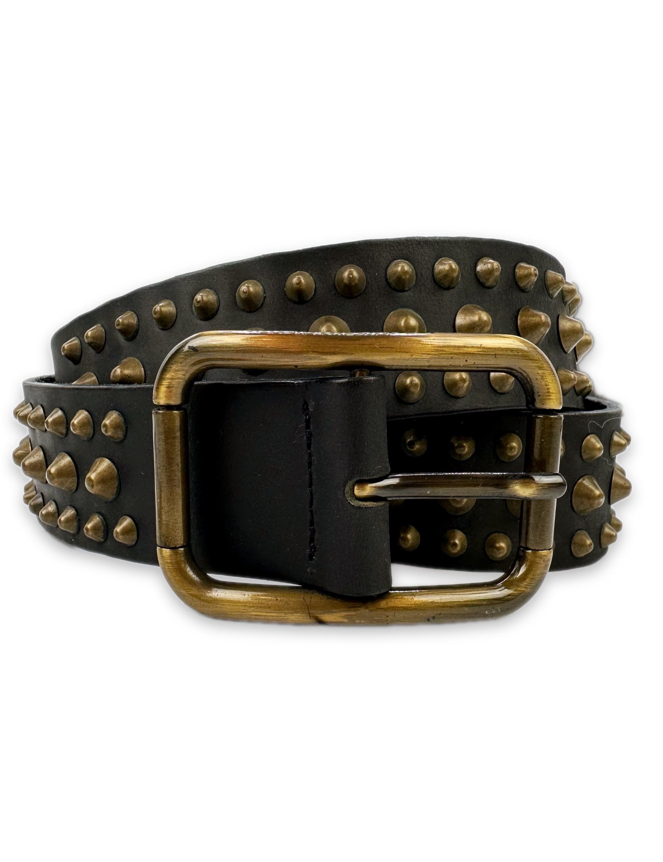 00s Dolce & Gabbana ‘Studded’ Black Leather Belt