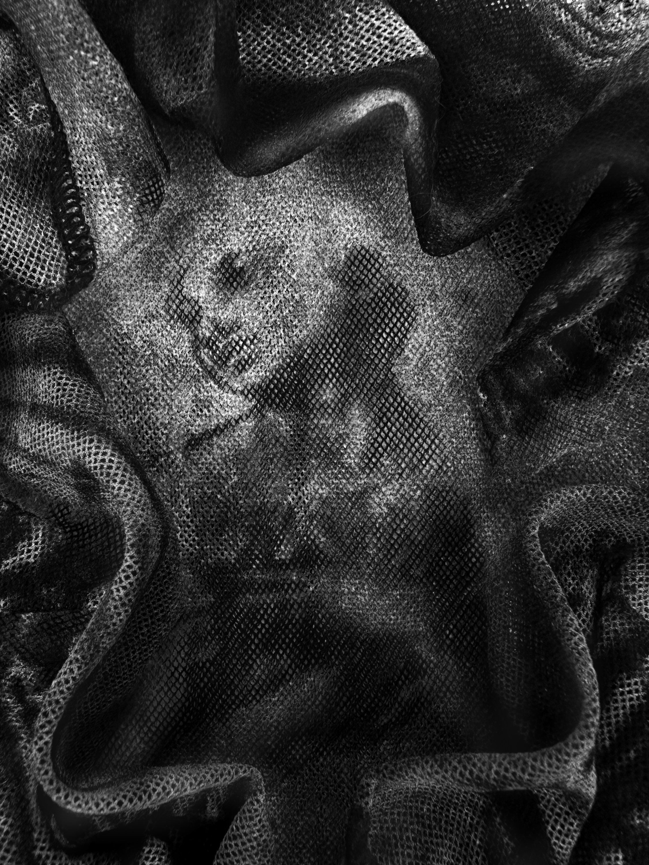 90s Jean Paul Gaultier ‘Religion’ Face Black Mesh T-Shirt