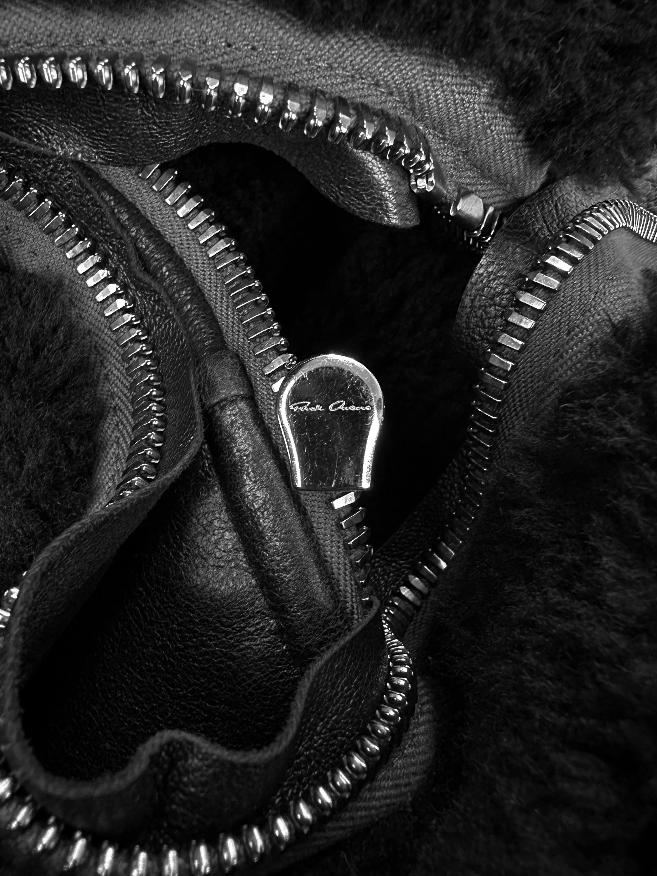 AW22 Rick Owens ‘Gimp’ Strobe Lamb Skin Shearling Fur Vest