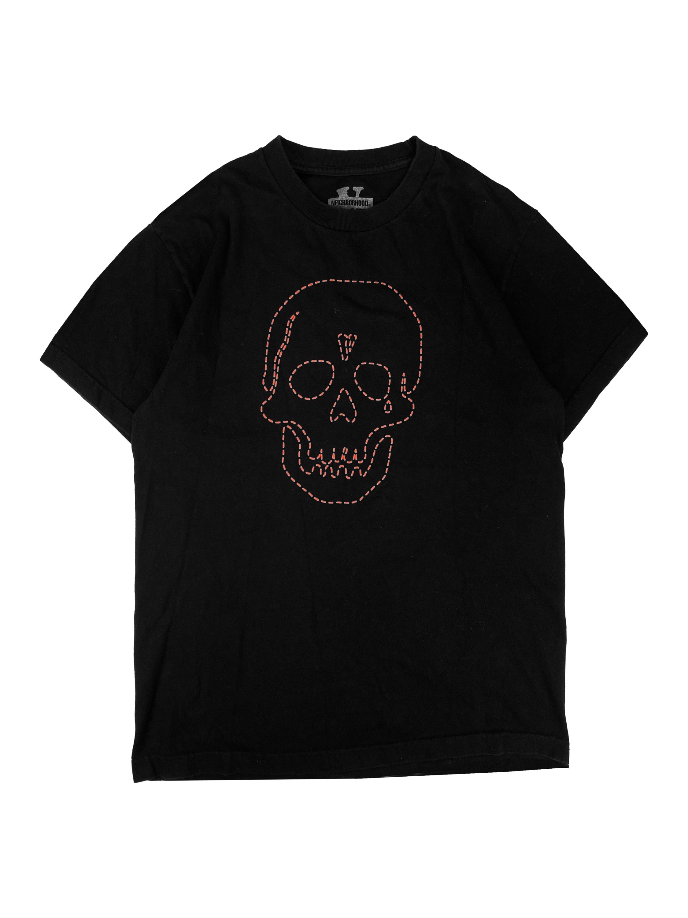 Neighborhood x Vlone ‘Skull’ Motif Black T-Shirt