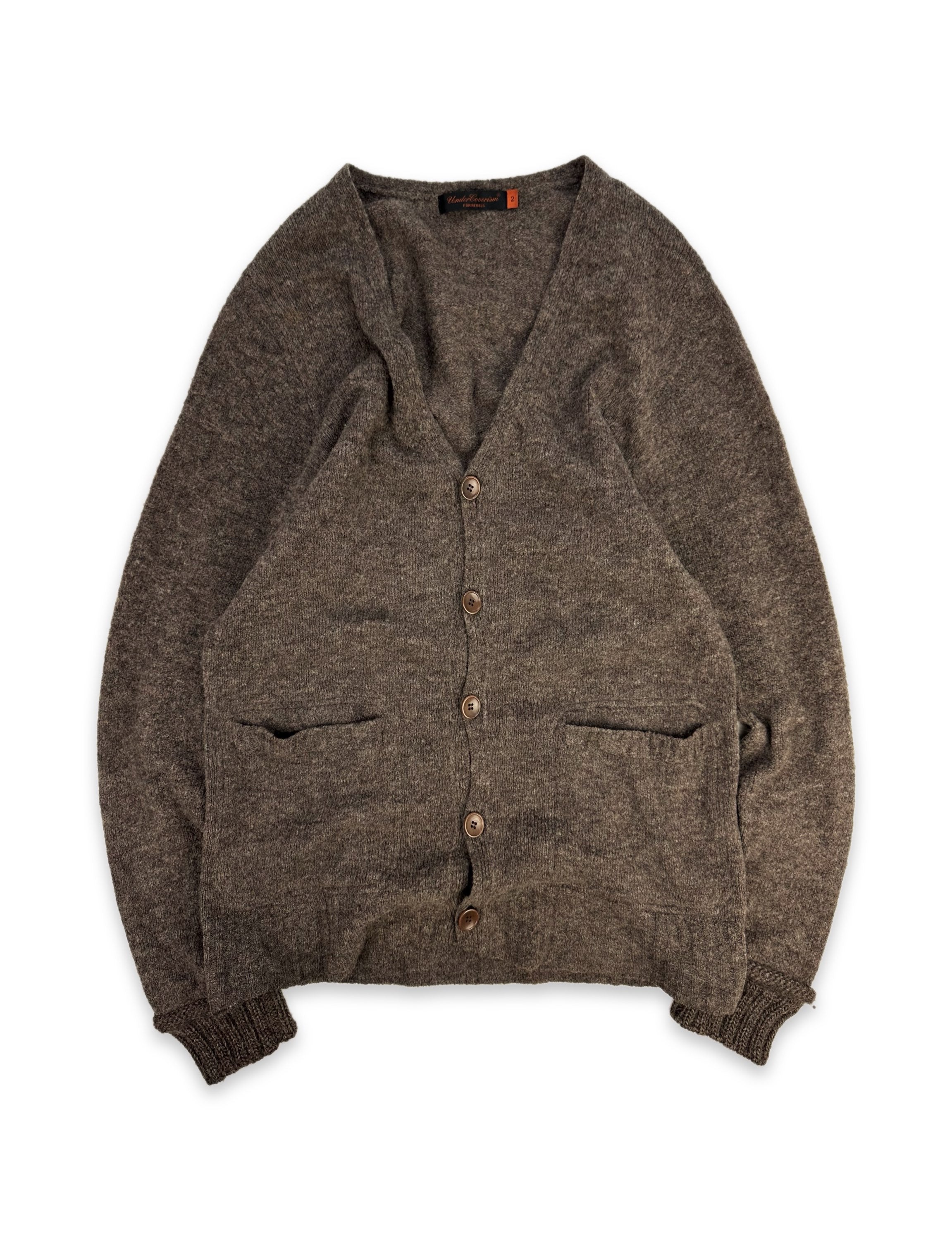 AW05 Undercover ‘Arts &amp; Crafts’ Brown Knitted Cardigan