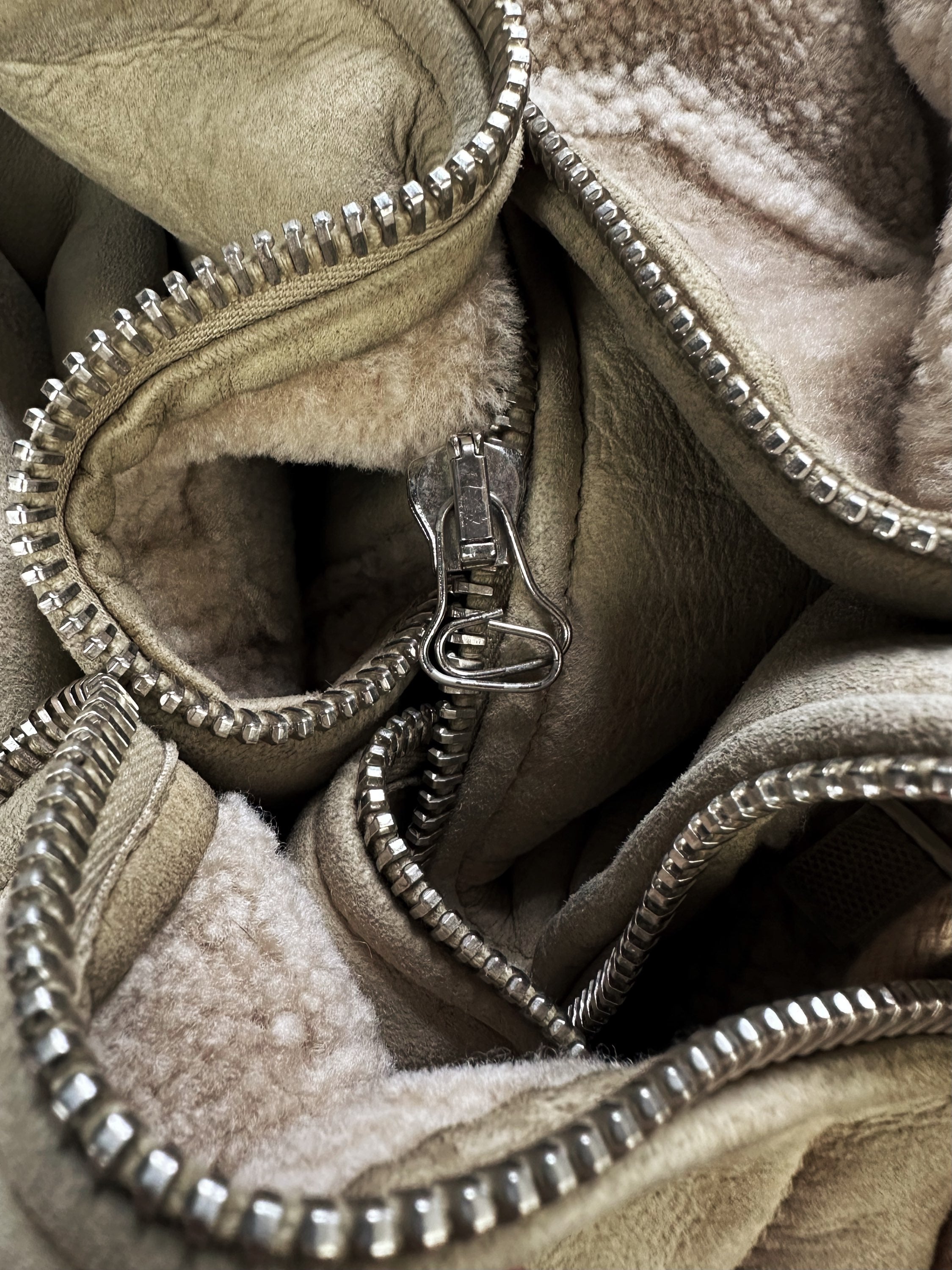 AW04 Helmut Lang SAMPLE ‘Camel Leather’ Heavy Weight Hooded Parka