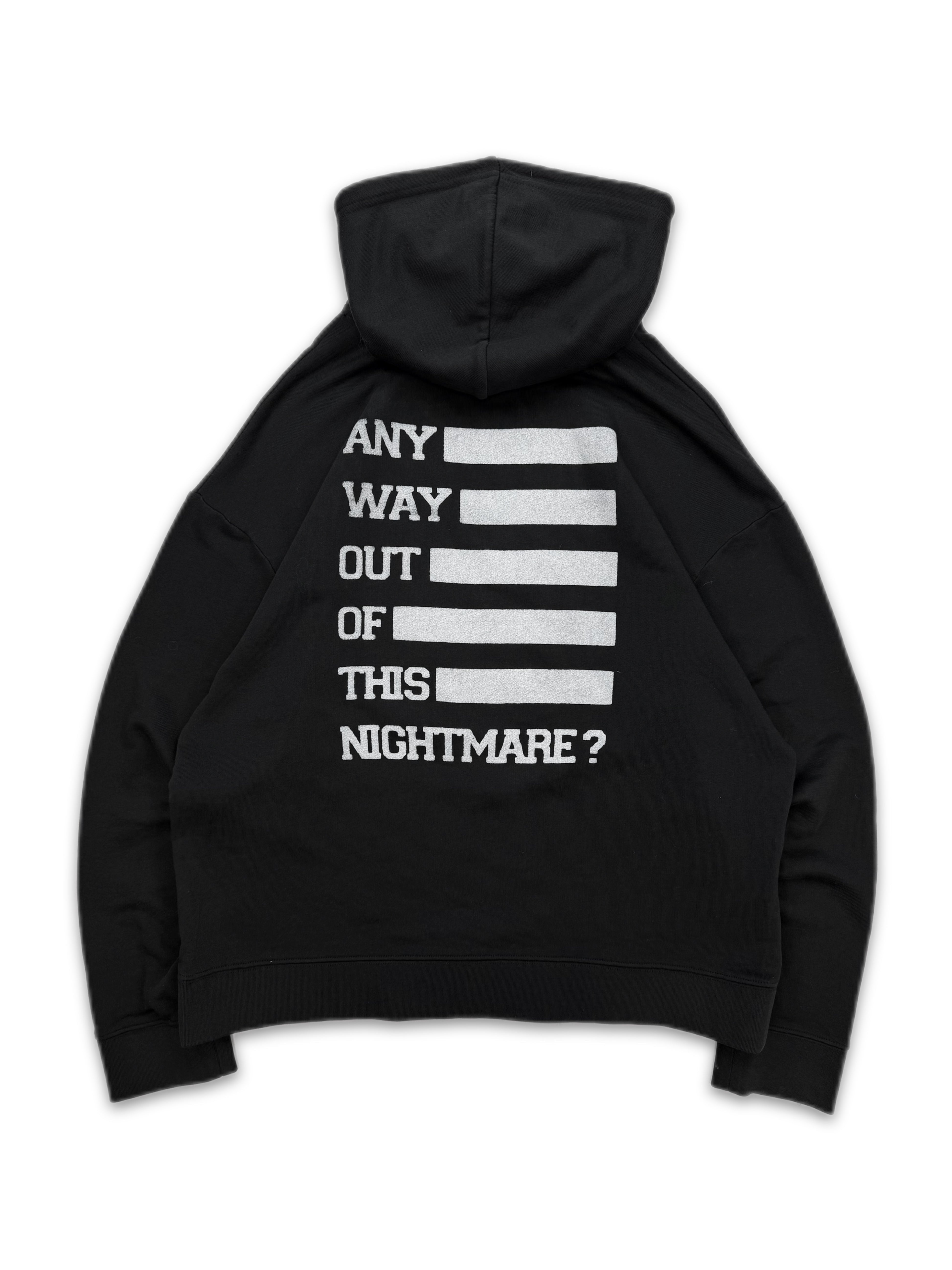 AW17 Raf Simons ‘Any Way Out of this Nightmare’ Black Hoodie