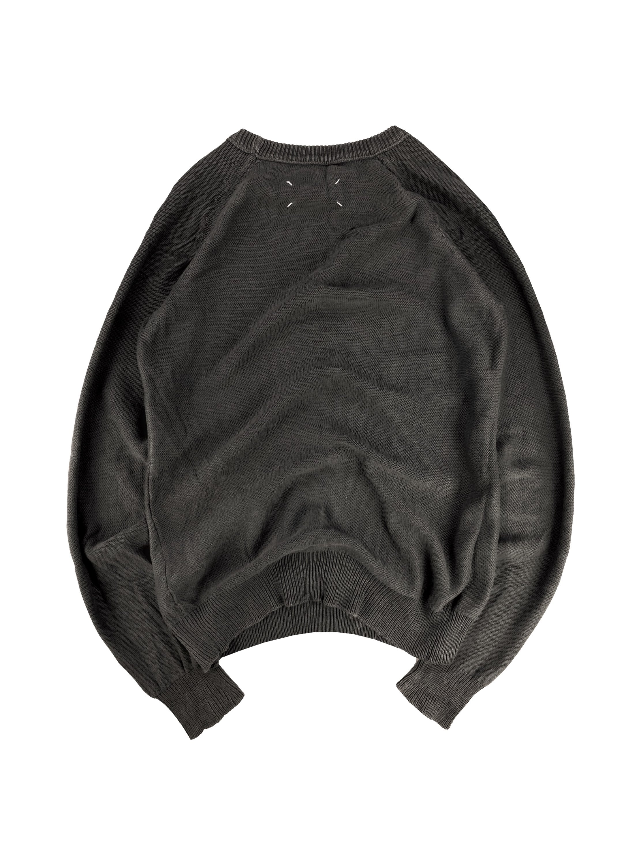 SS06 Maison Margiela ‘Help’ Distressed Grey Knitted Sweater