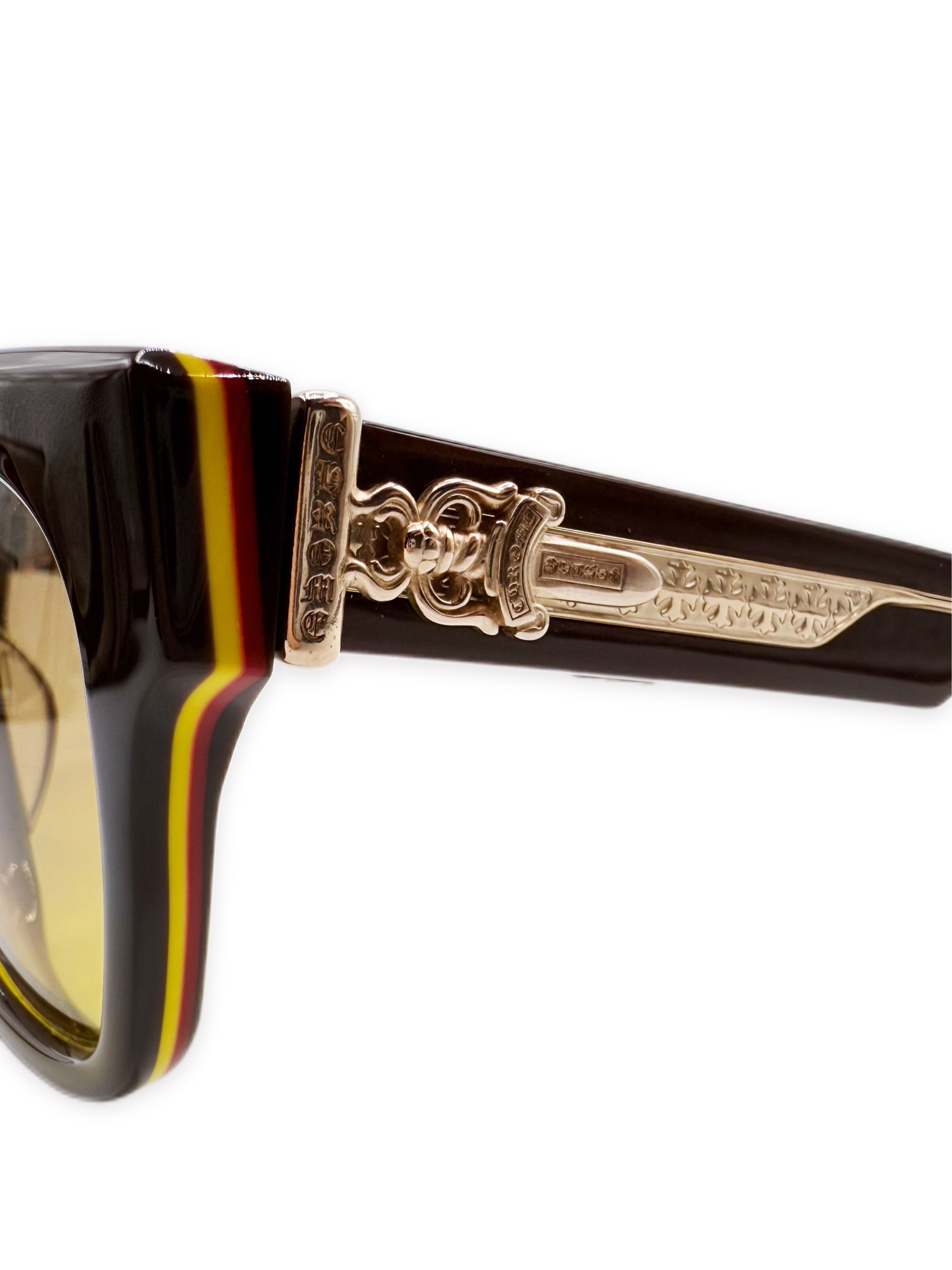 Chrome Hearts 22k Gold ‘Box Officer’ Wayfarer Dagger Sunglasses