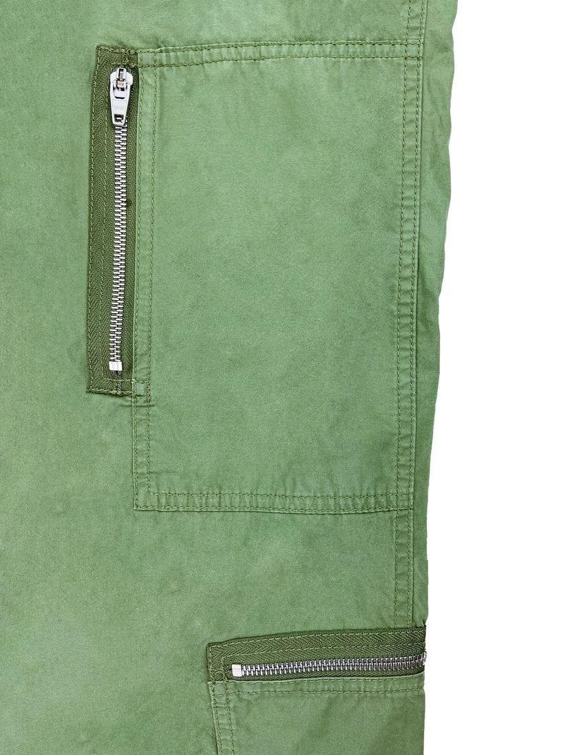 00’s Helmut Lang Multi-Zip Olive Green Aviation Cargo Pants