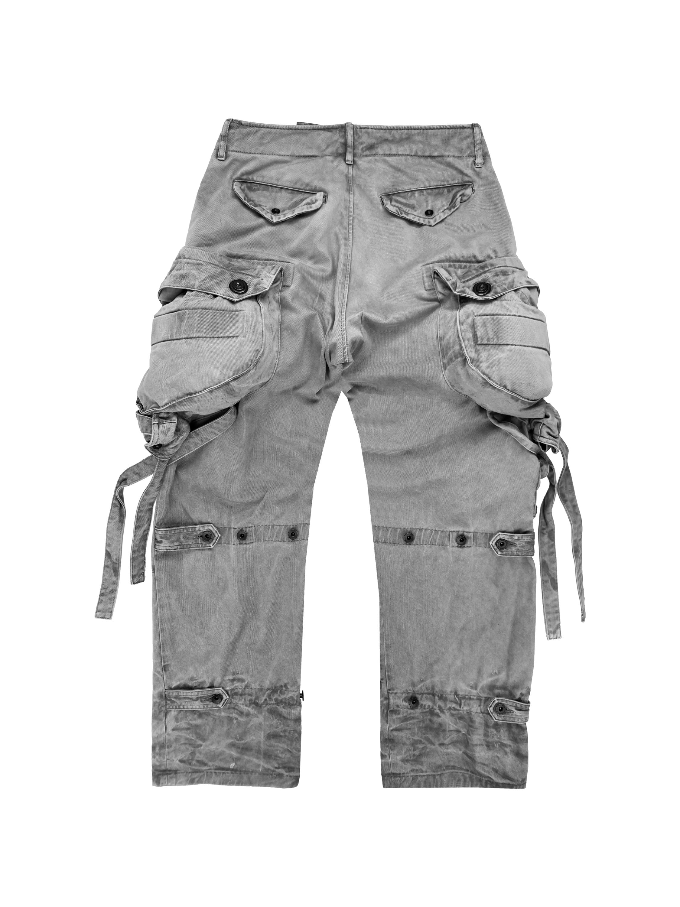 SS11 Julius Gas Mask Bondage Strap Washed Cargo Pants