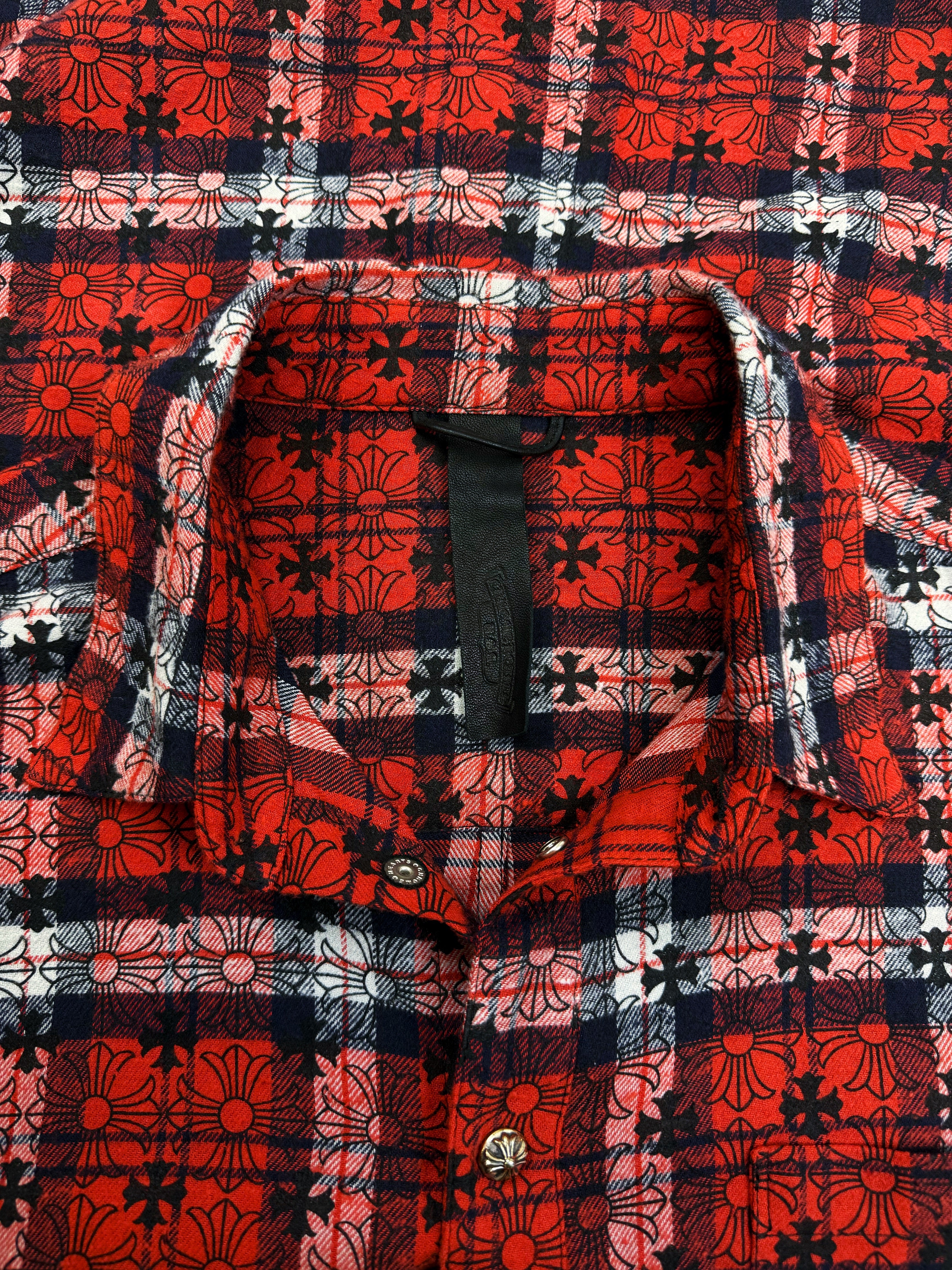 Chrome Hearts ‘Loose Ends’ Red Cross Patch Monogram Flannel