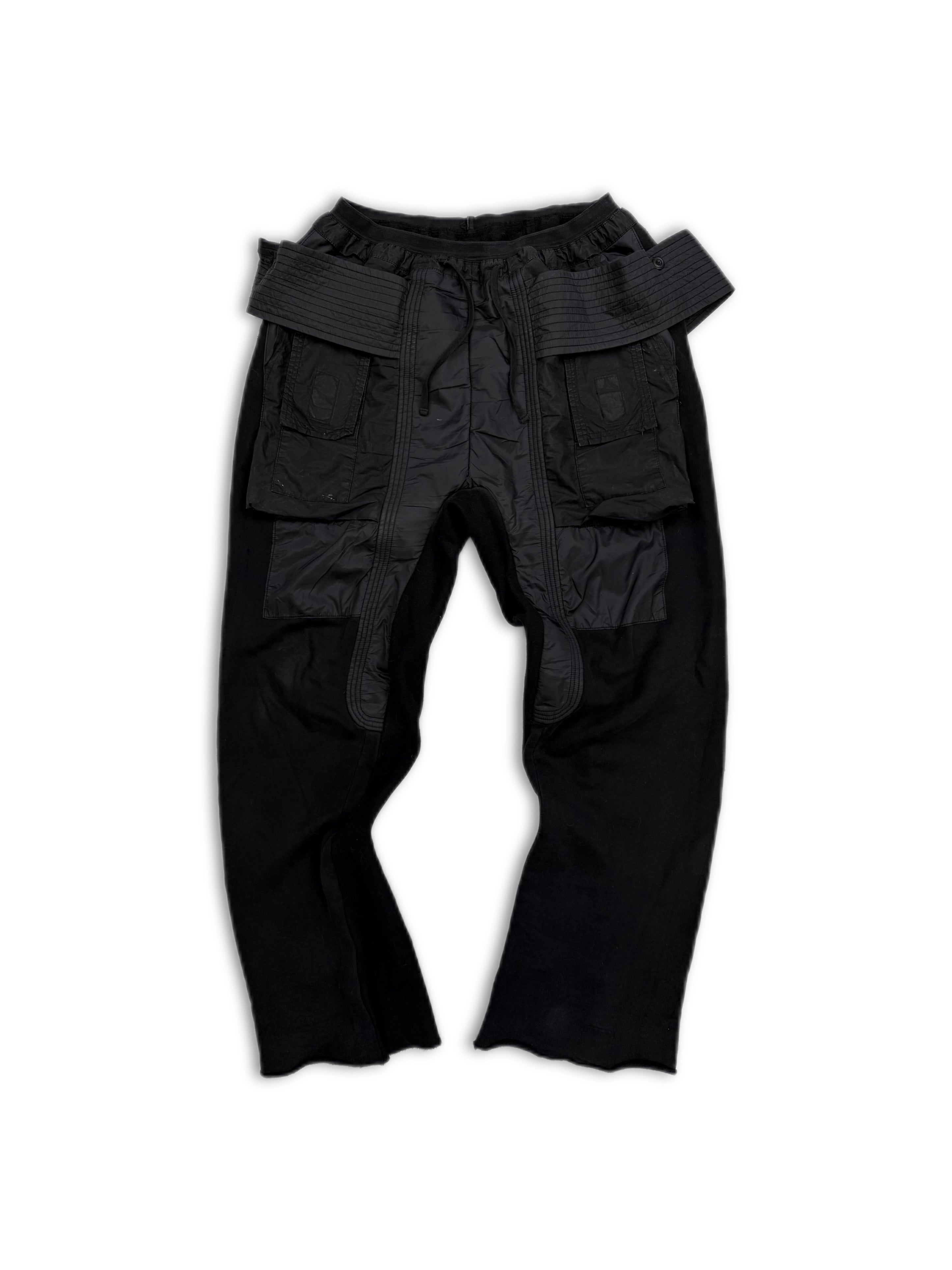 AW07 Rick Owens ‘Exploder’ Black Nylon Cargo Pants