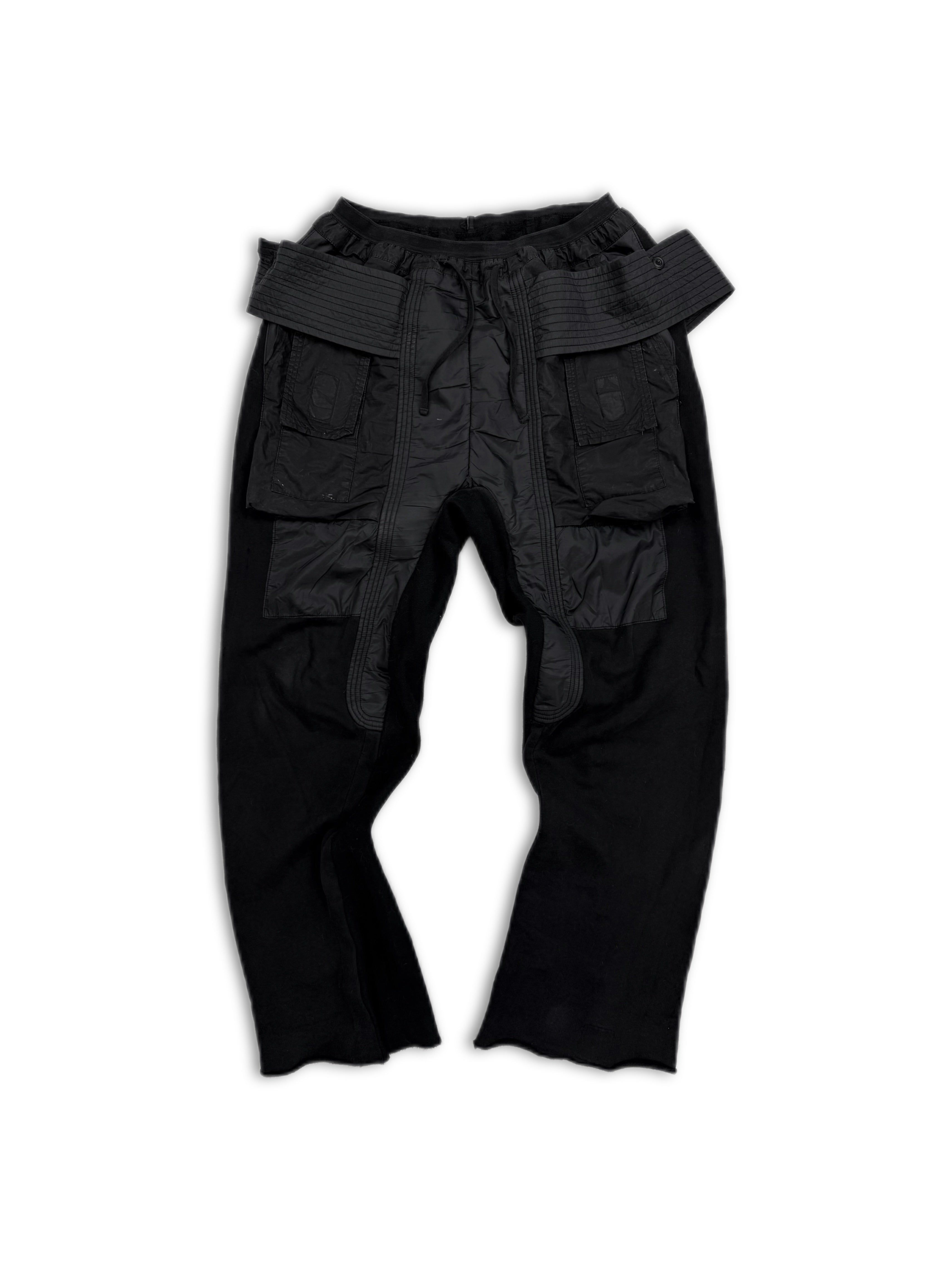 AW07 Rick Owens ‘Exploder’ Black Nylon Cargo Pants