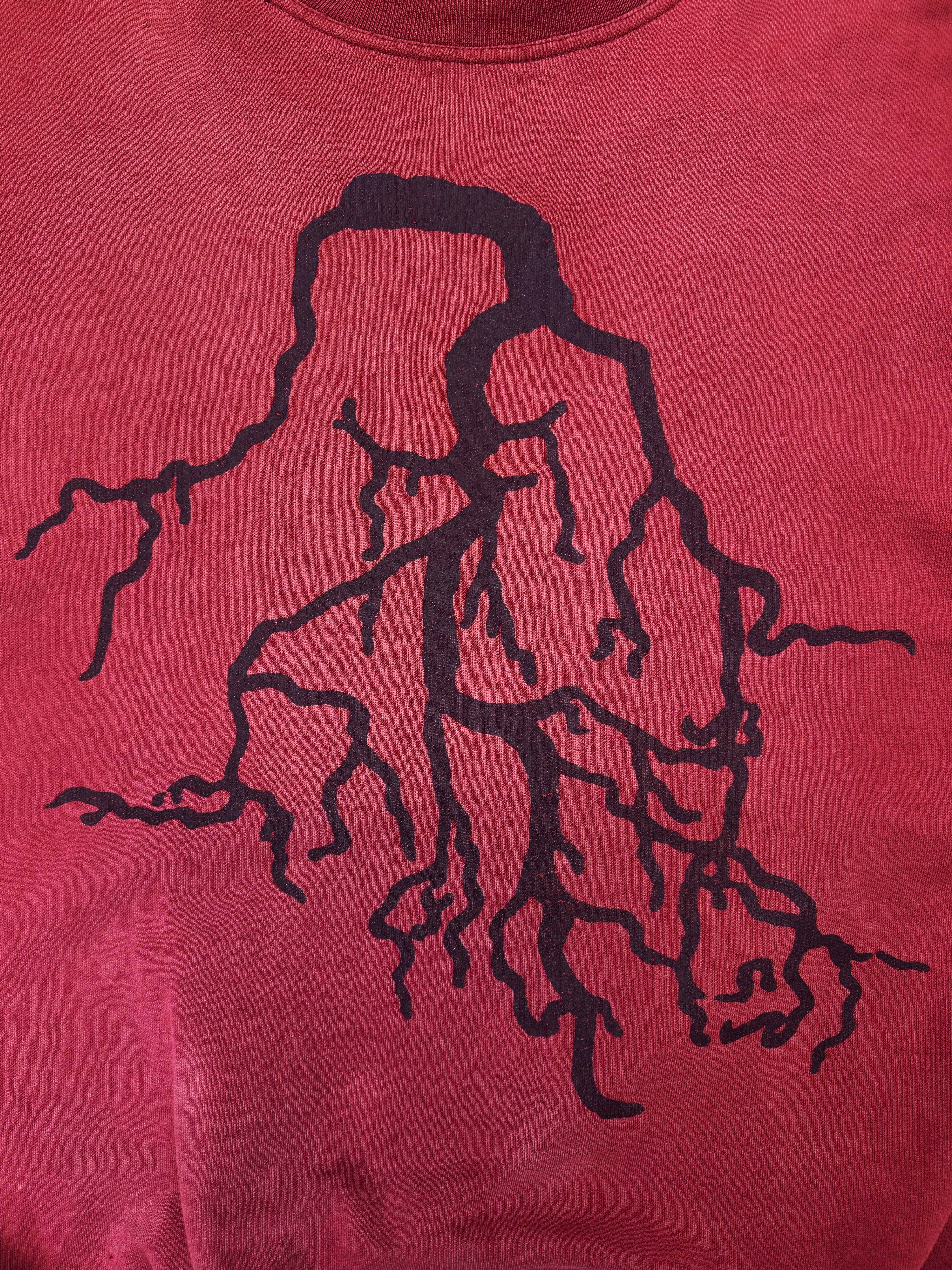 AW02 Raf Simons ‘Virginia Creeper’ Roots Front Graphic Red Crewneck