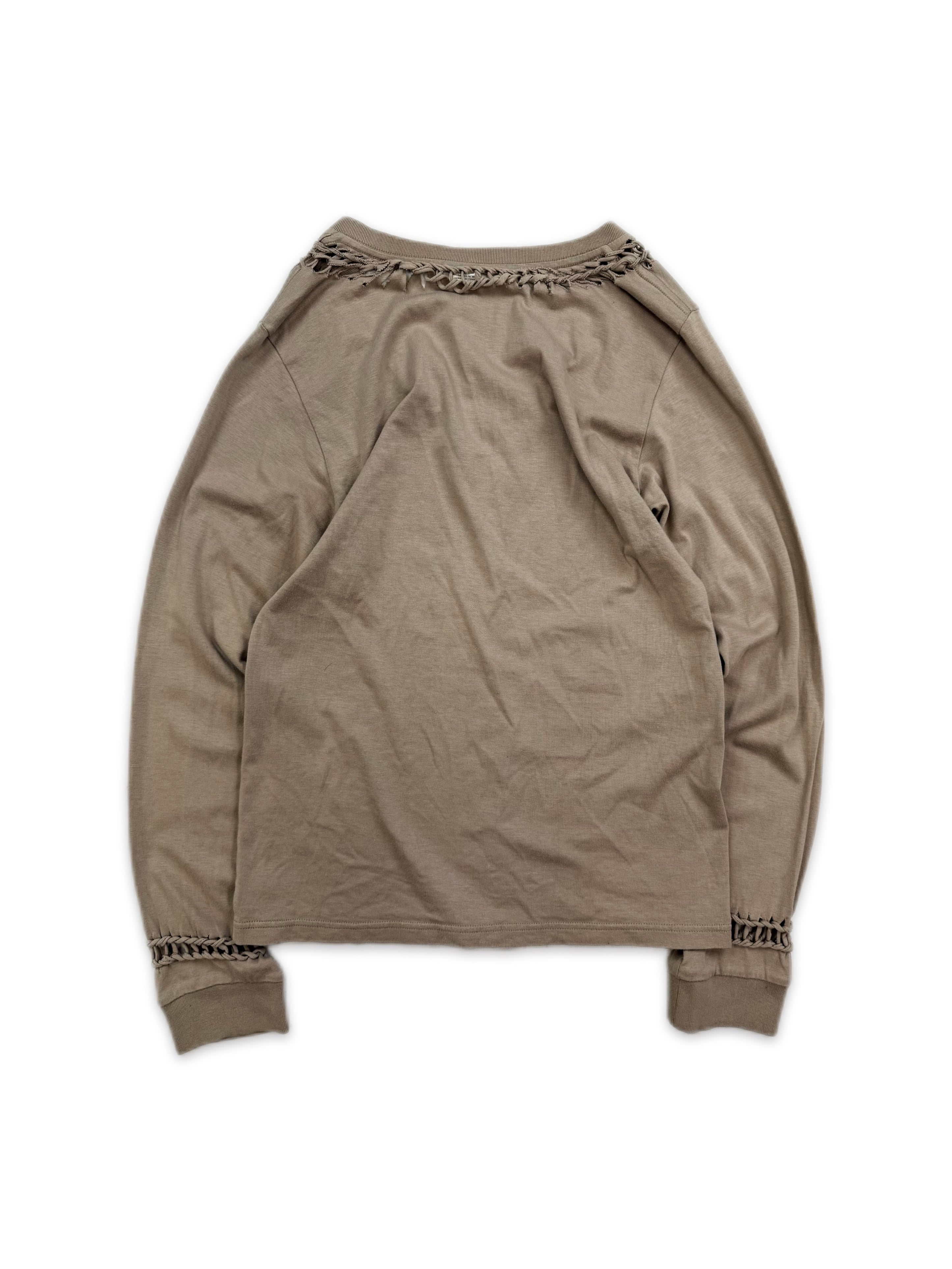 00s Number (N)ine Beige Rope Braided Long Sleeve