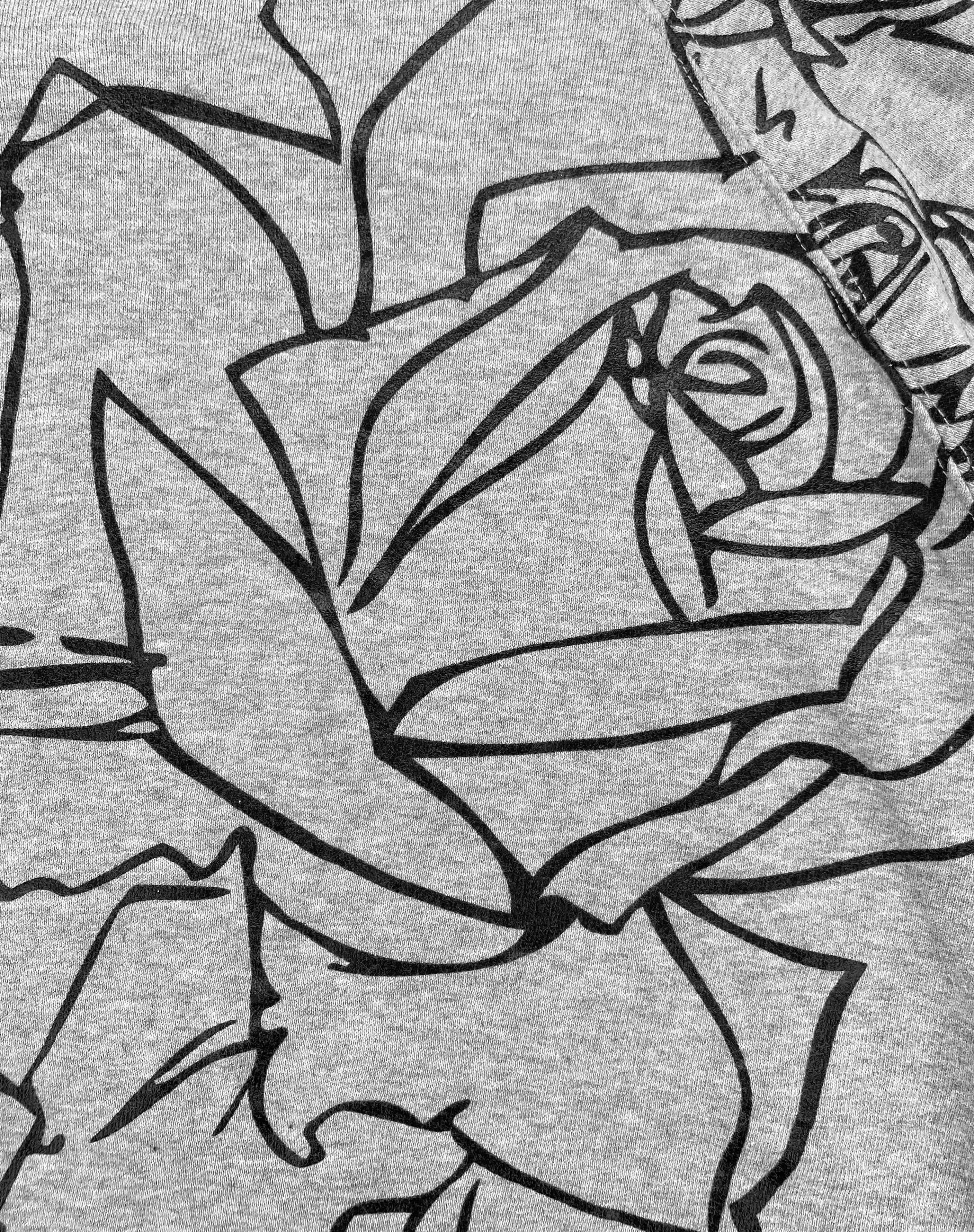 00’s Jean Paul Gaultier “Face” Abstract Stencil Crewneck