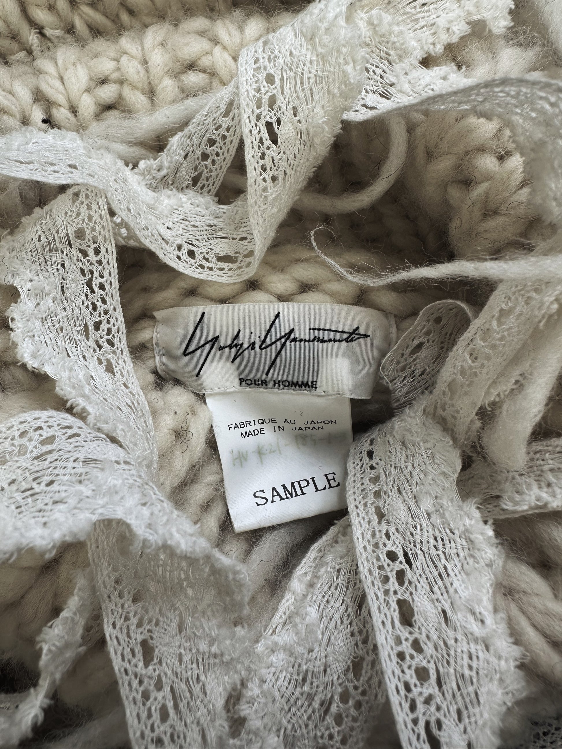90s Yohji Yamamoto SAMPLE ‘Tassel’ Chunky Knit Turtleneck Sweater