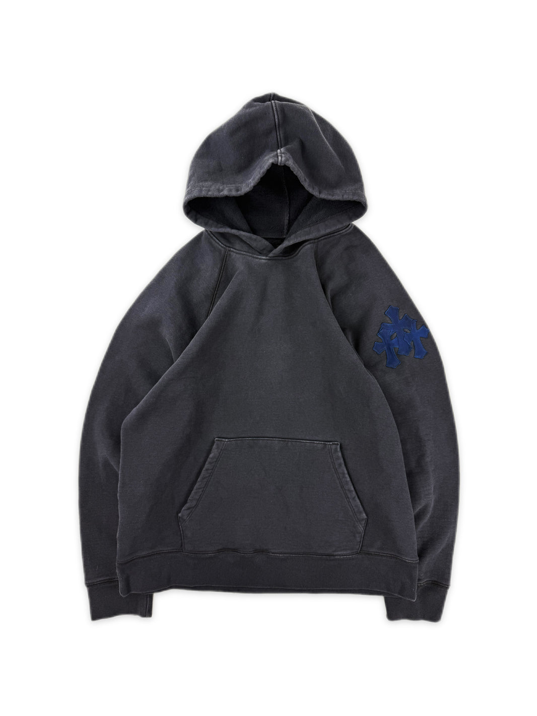 Chrome Hearts Blue Triple Cross Patch Paper Jam Cemetery Hoodie