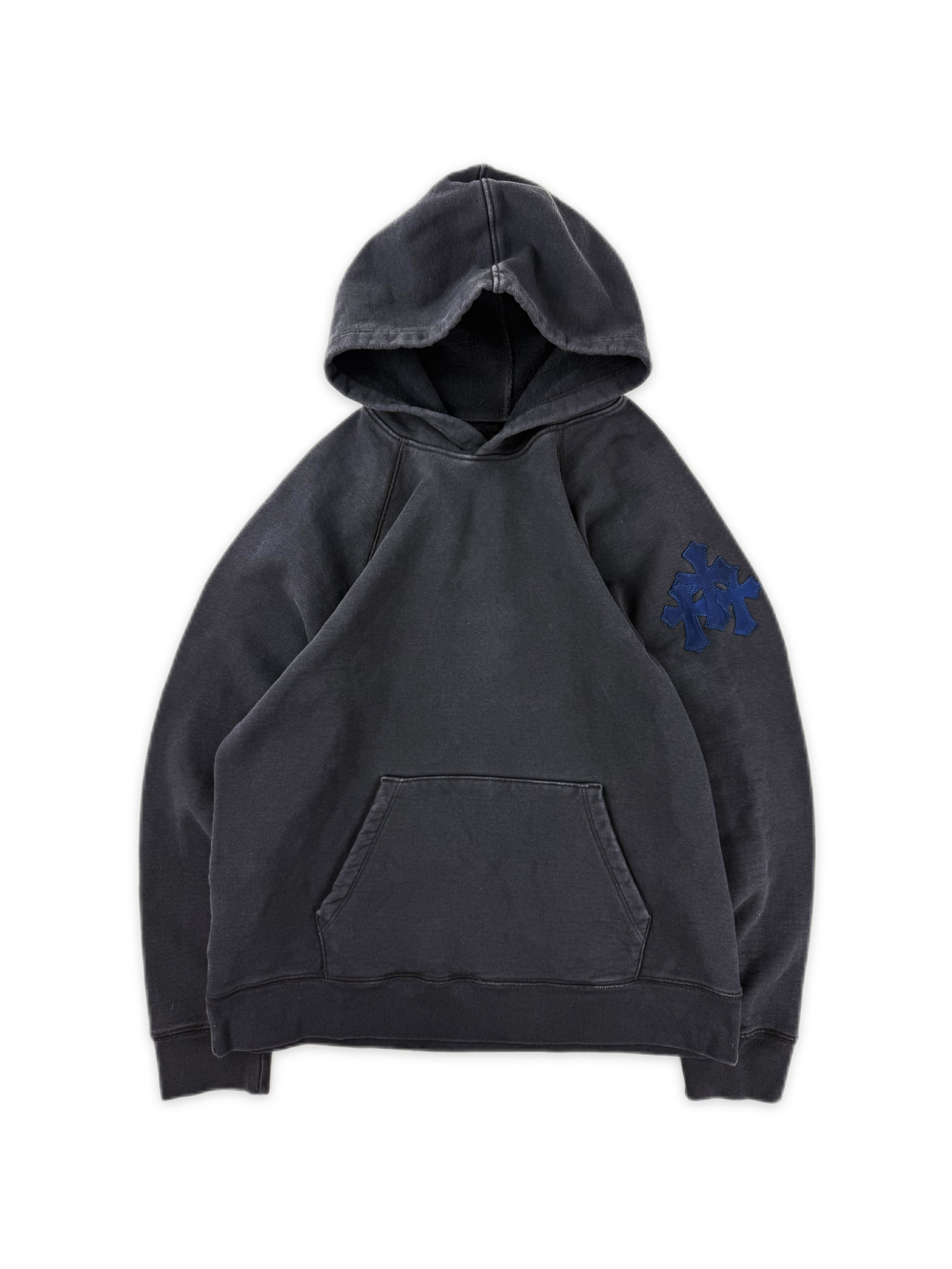 Chrome Hearts Blue Triple Cross Patch Paper Jam Cemetery Hoodie
