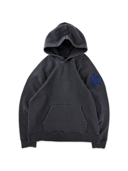 Chrome Hearts Blue Triple Cross Patch Paper Jam Cemetery Hoodie