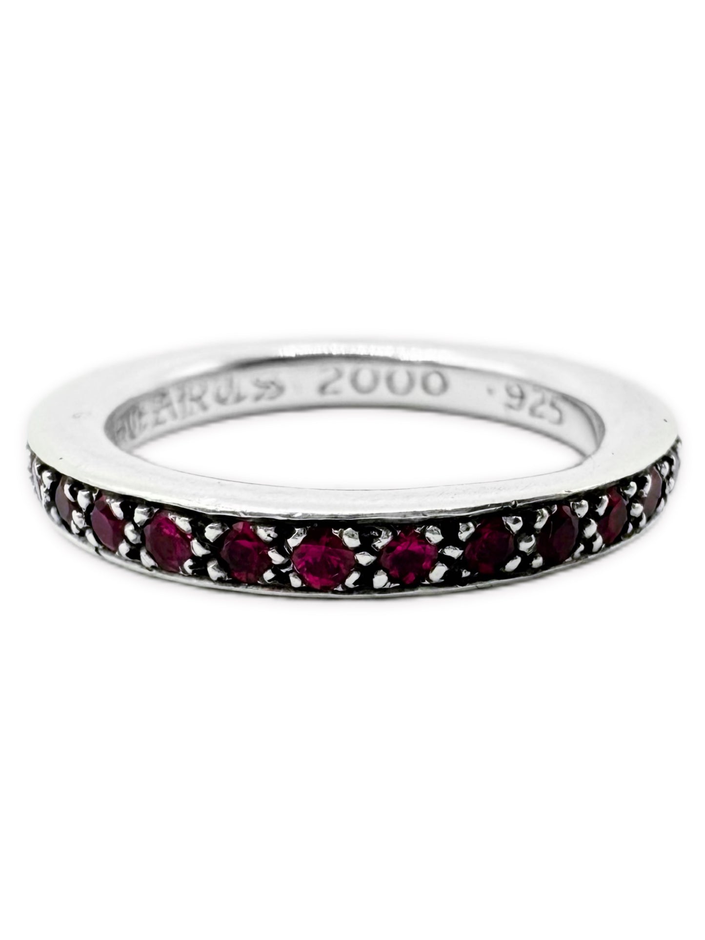 Chrome Hearts Ruby Eternity Love Factory Set .925 Silver Ring