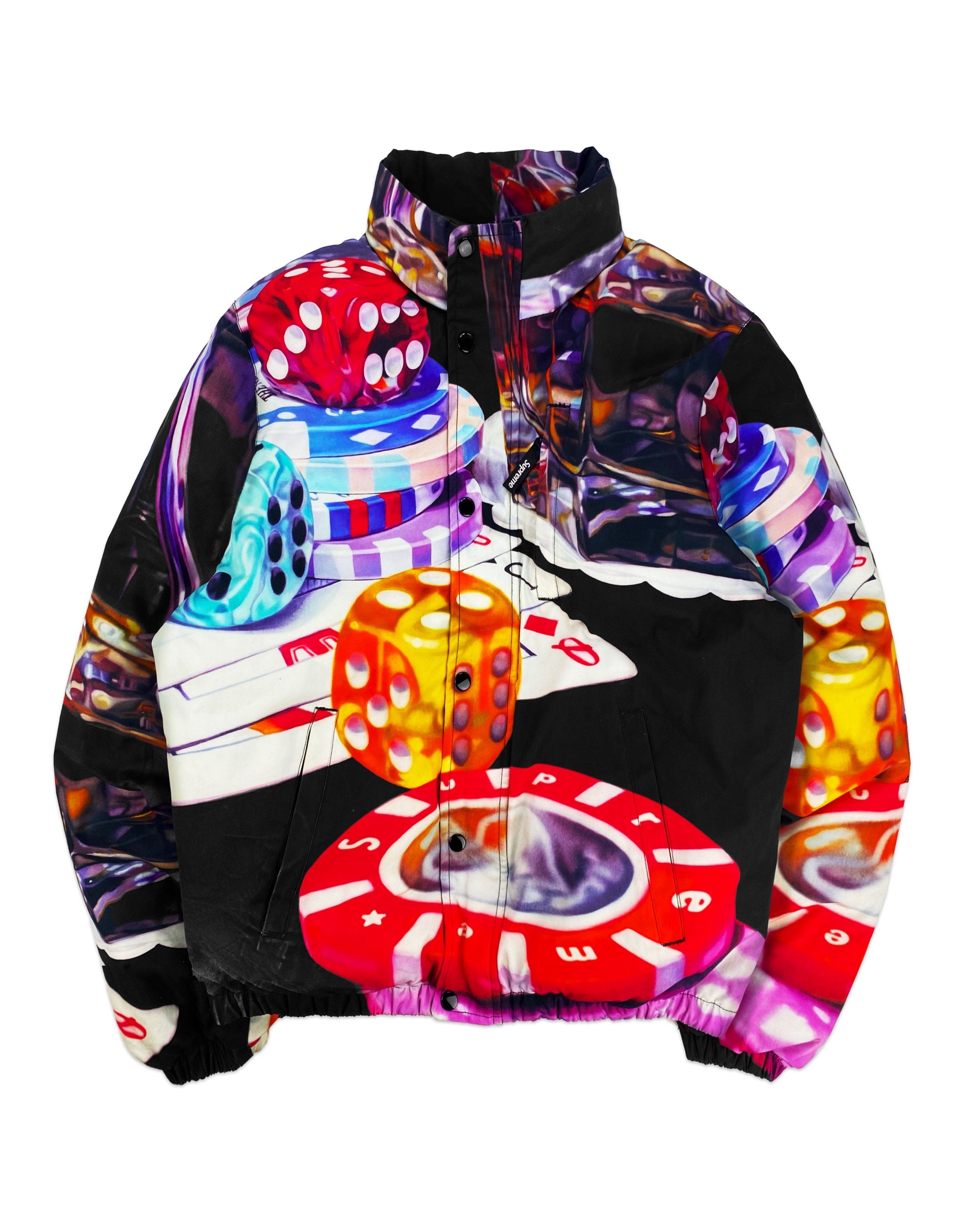 AW18 Supreme ‘Casino’ Full Print Down Fill Puffer Jacket