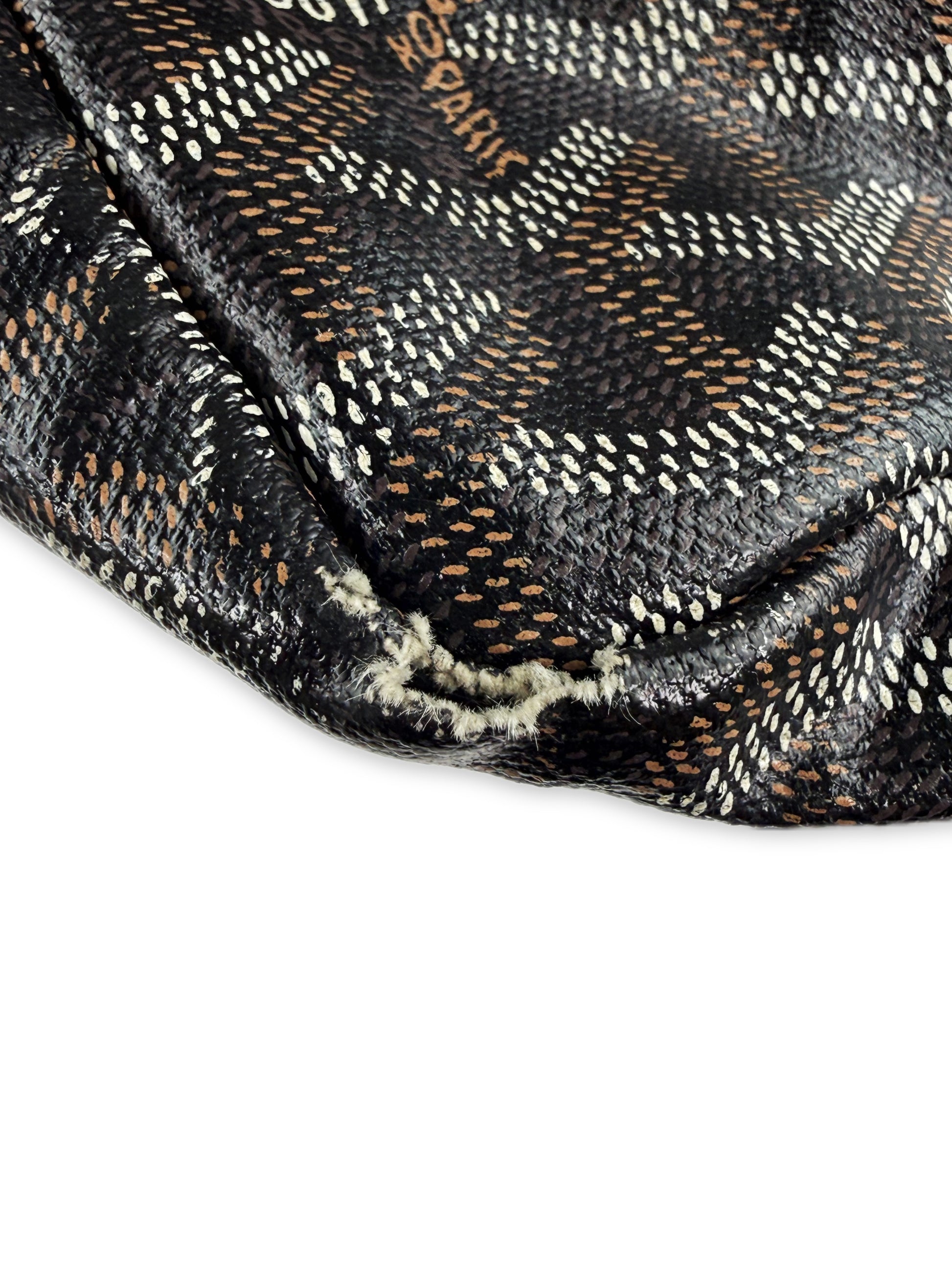 Goyard Noir Saint Louis GM Monogram Hand Painted Tote Bag