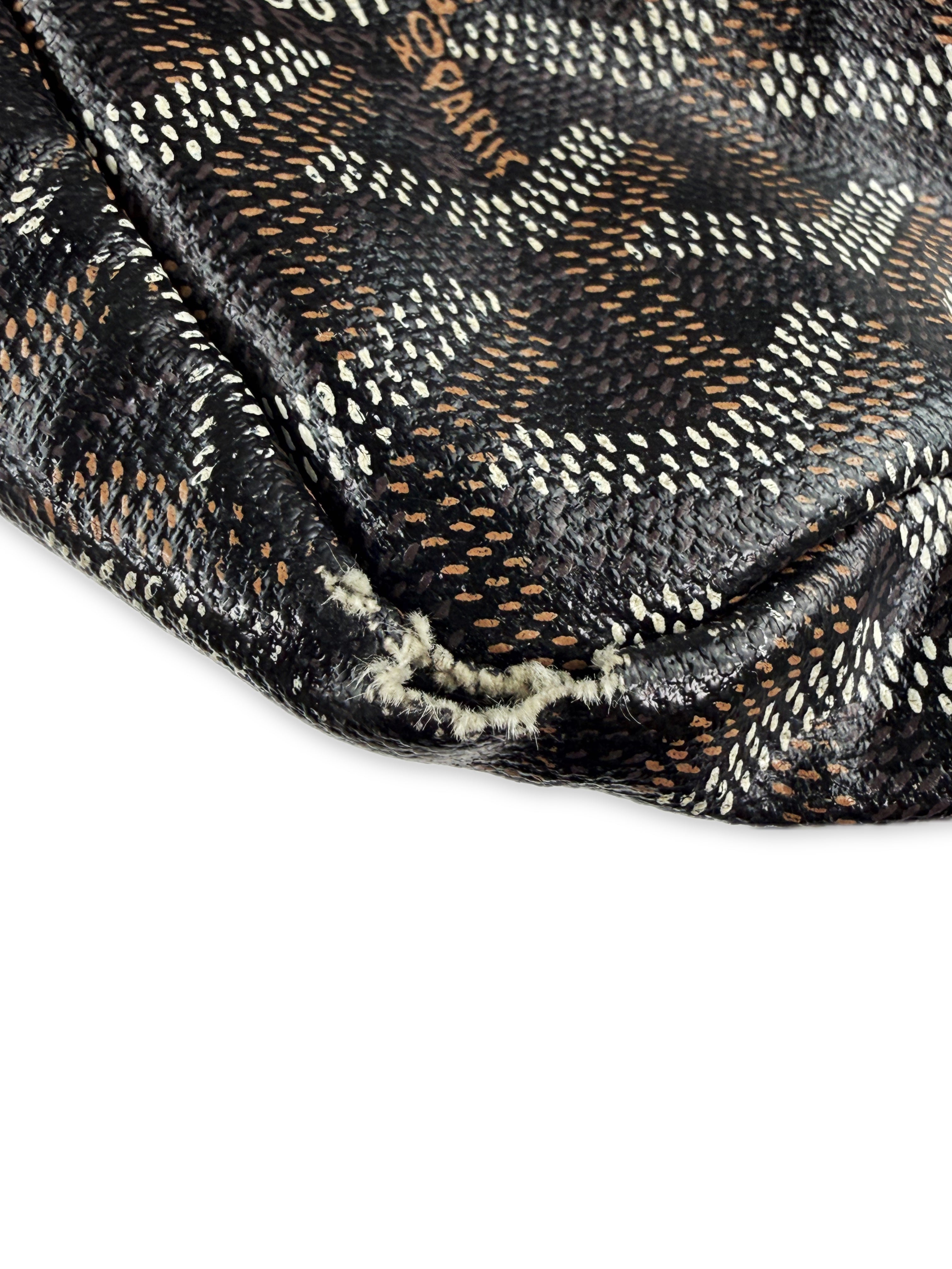 Goyard Noir Saint Louis GM Monogram Hand Painted Tote Bag